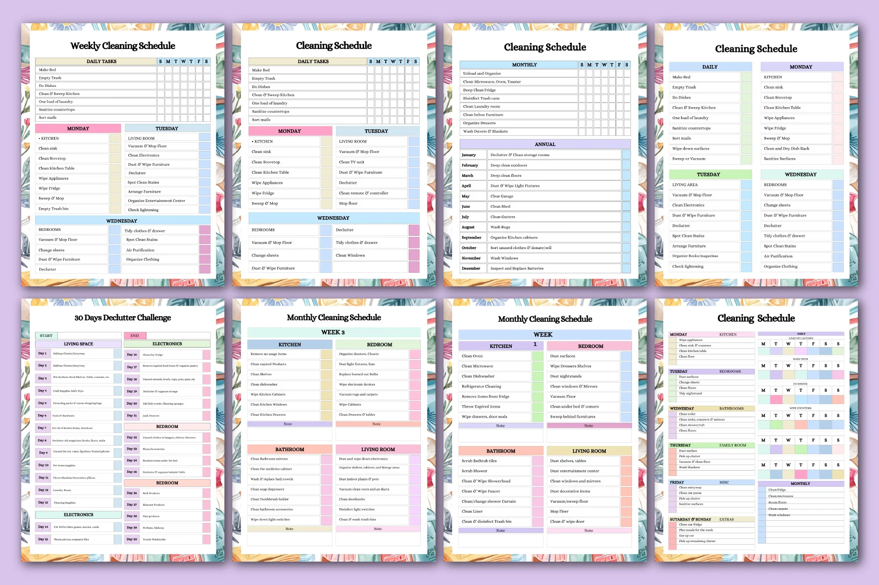 Annual Cleaning Schedule Planner - Image 5