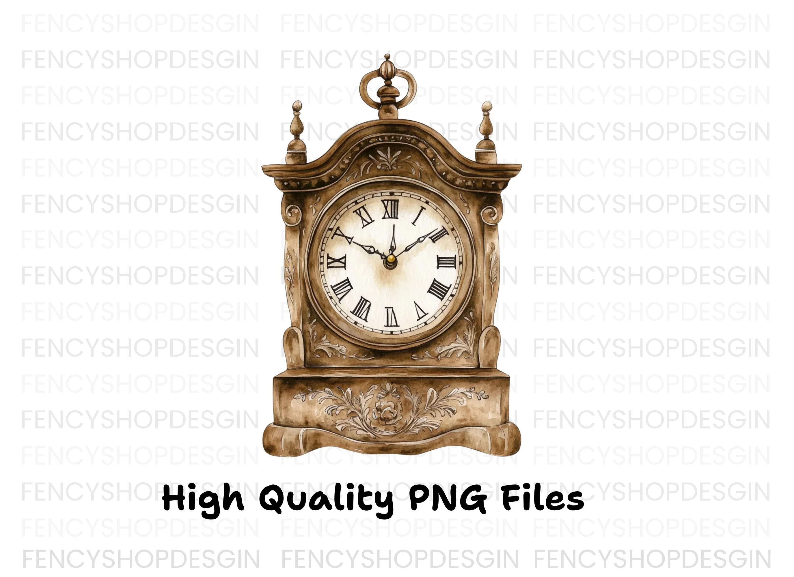 Antique Mantel Clock Clipart Bundle - Image 2
