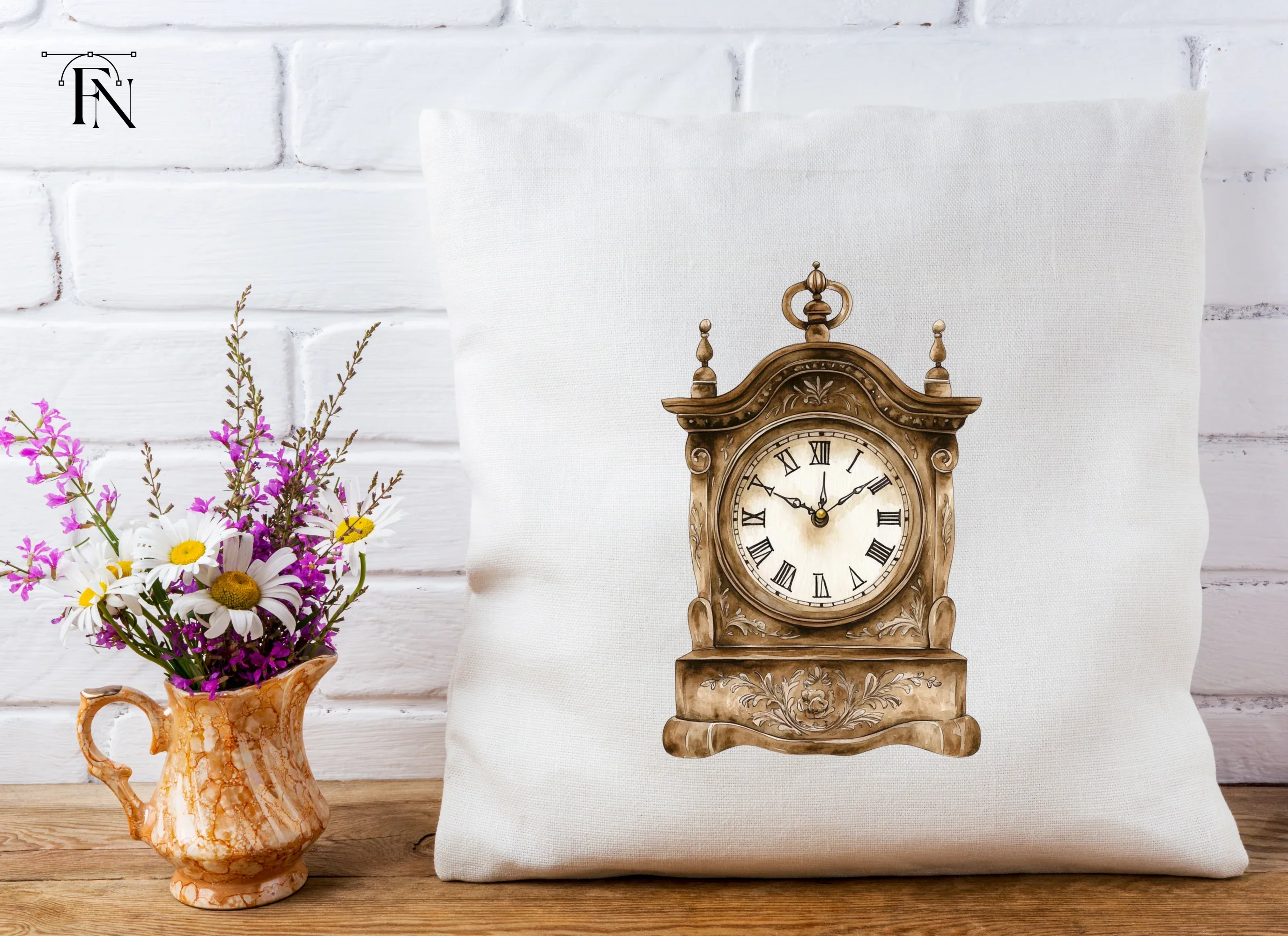Antique Mantel Clock Clipart Bundle - Image 5