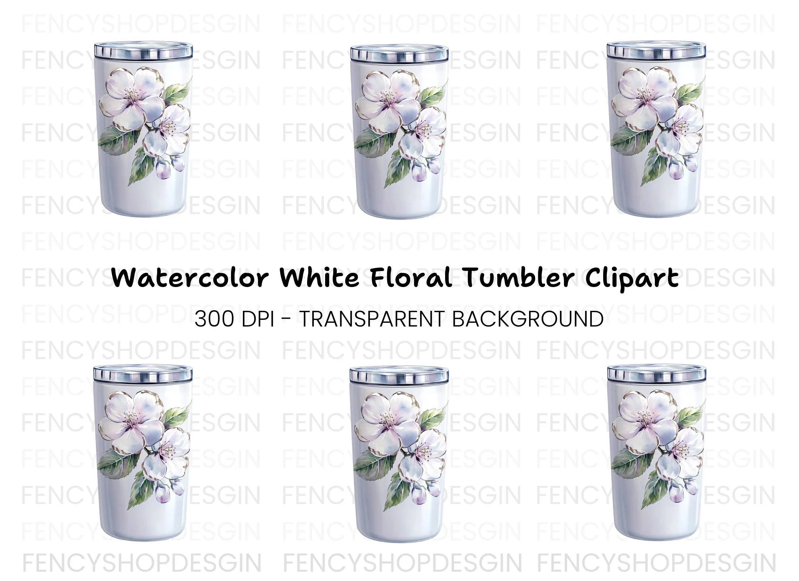 Apple Blossom Travel Clipart Bundle