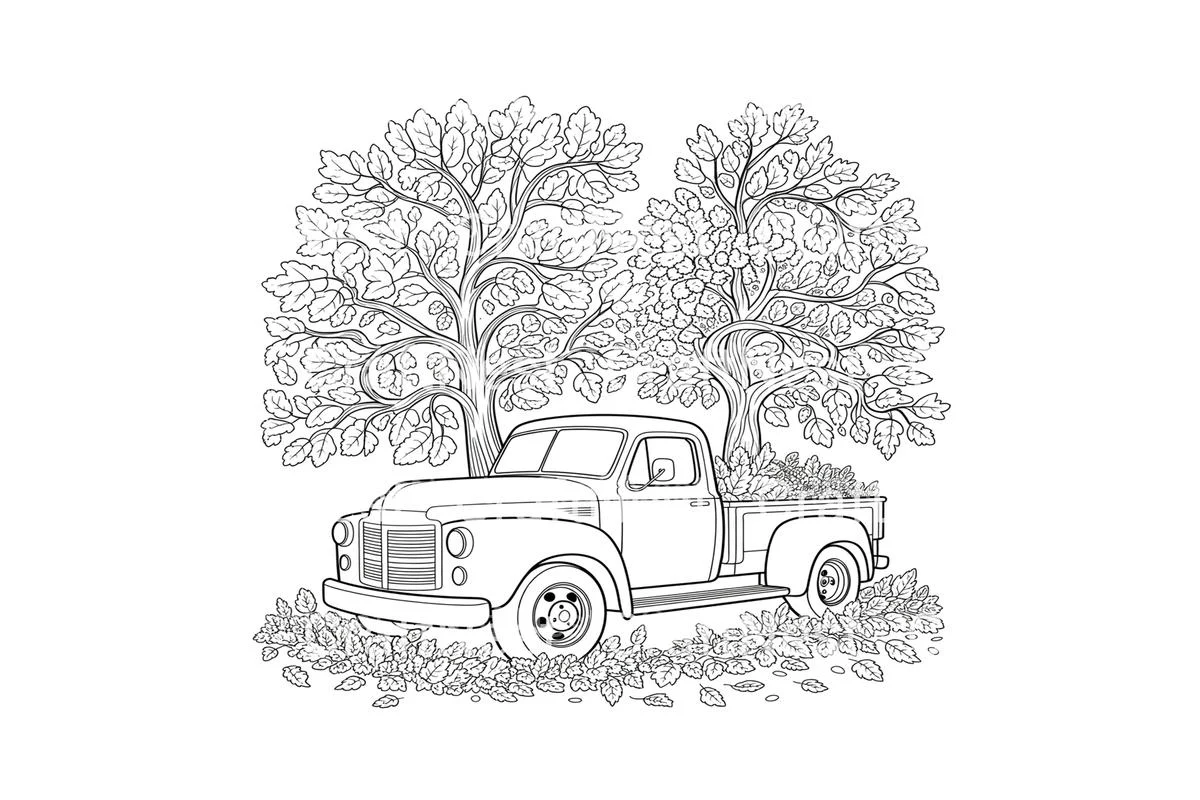 Apple Orchard Pickup Trucks Coloring Books - Image 3