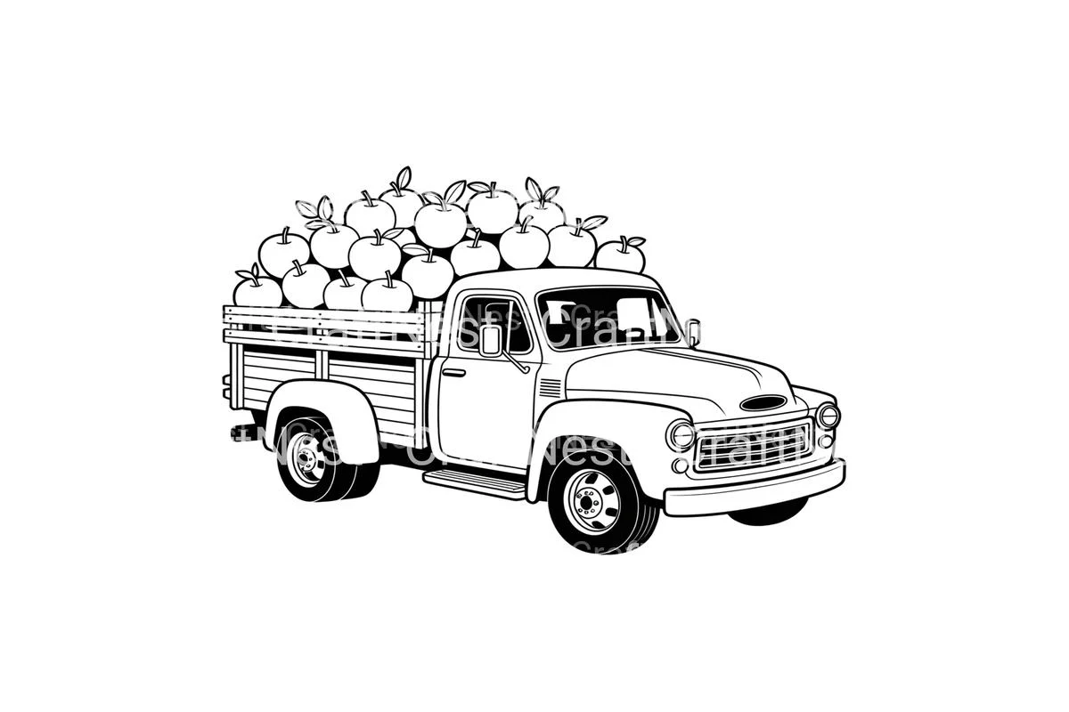 Apple Orchard Pickup Trucks Coloring Books - Image 4