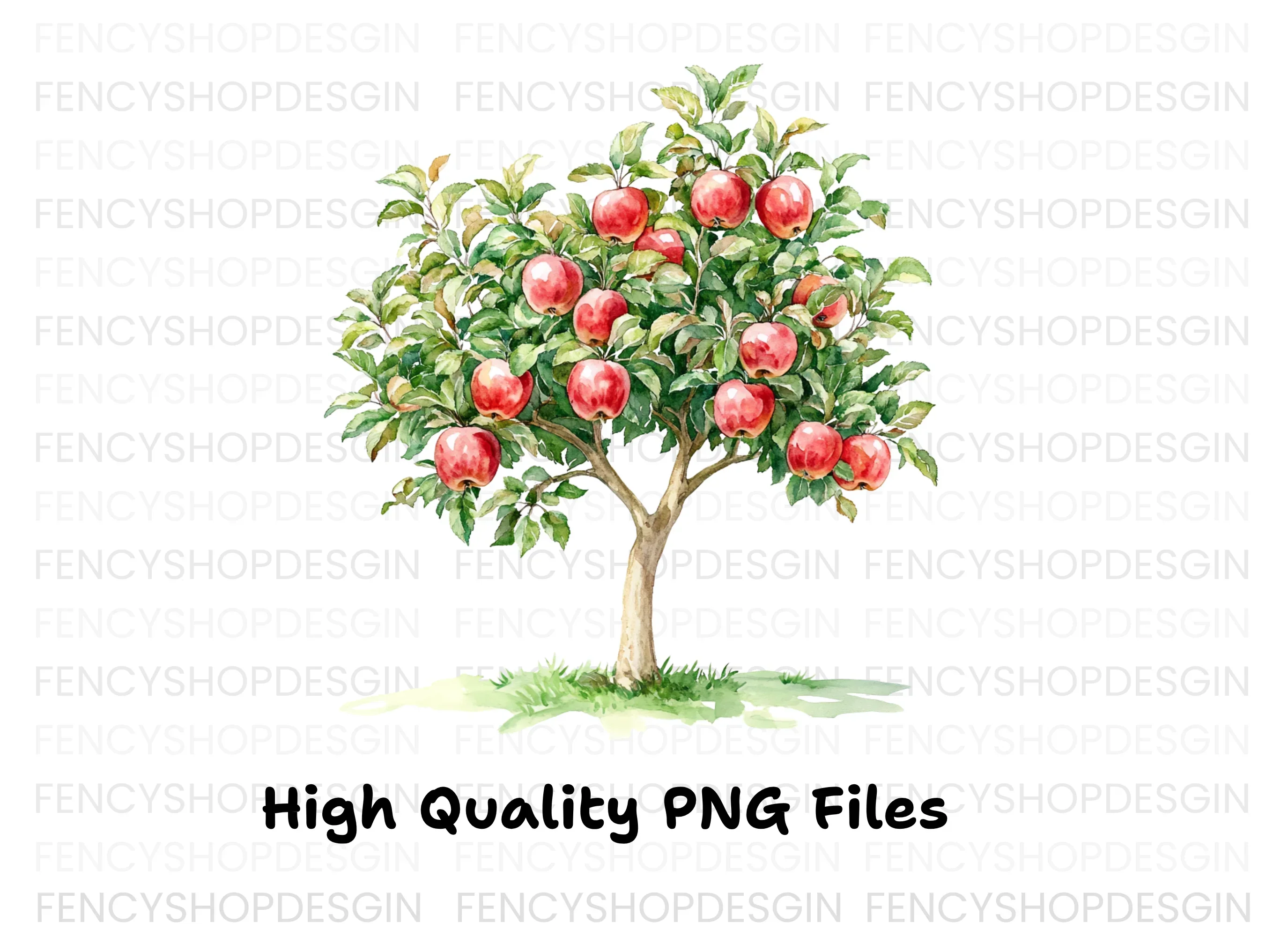 Apple Tree Clipart Bundle - Image 2