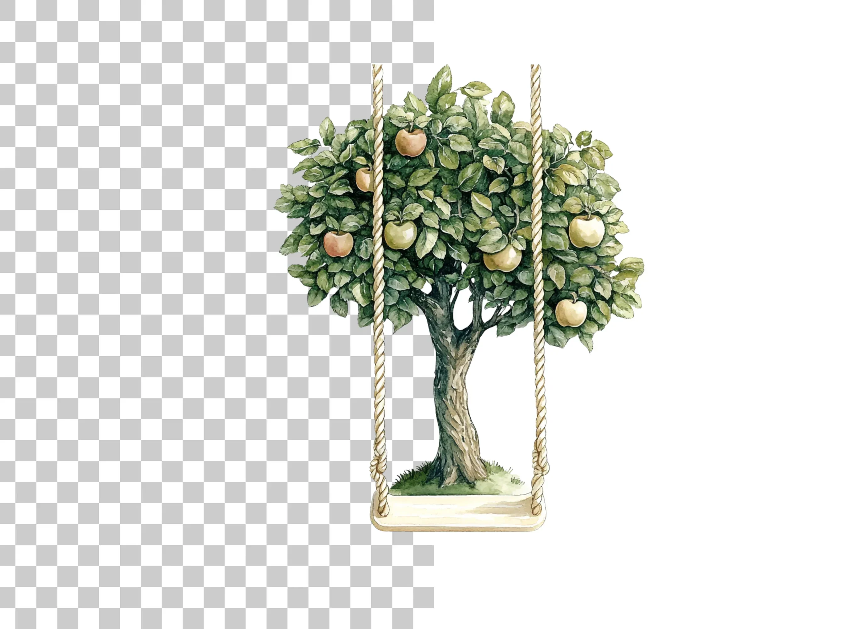 Apple Tree Swing Clipart Bundle - Image 2