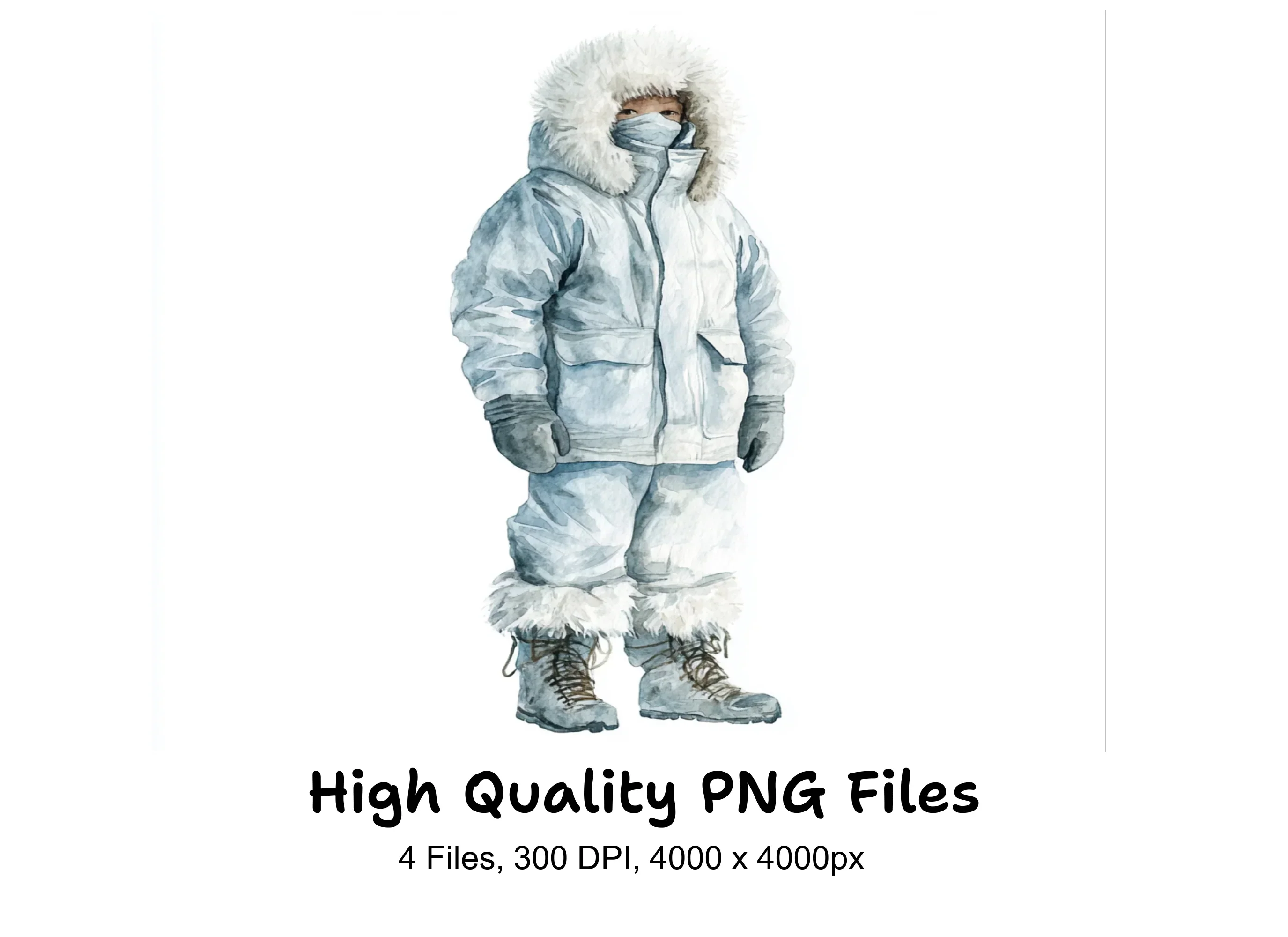 Arctic Expedition Winter Gear Clipart Bundle - Image 4
