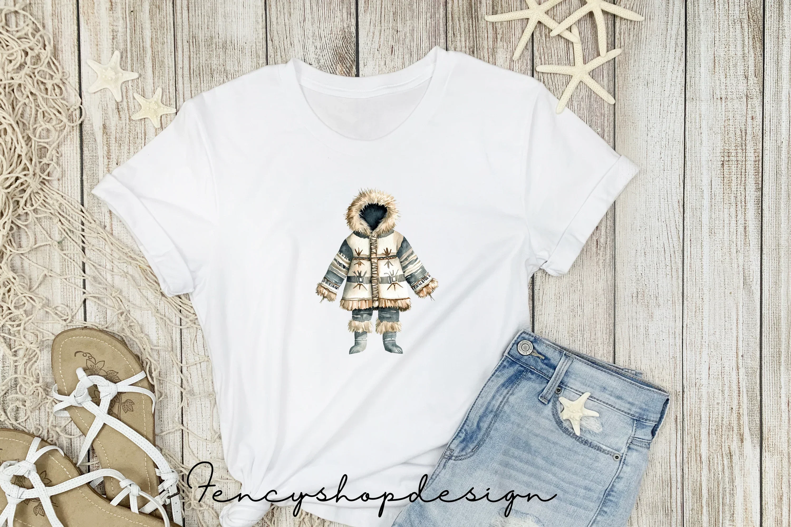 Arctic Winter Clothing Portraits Clipart Bundle - Image 4