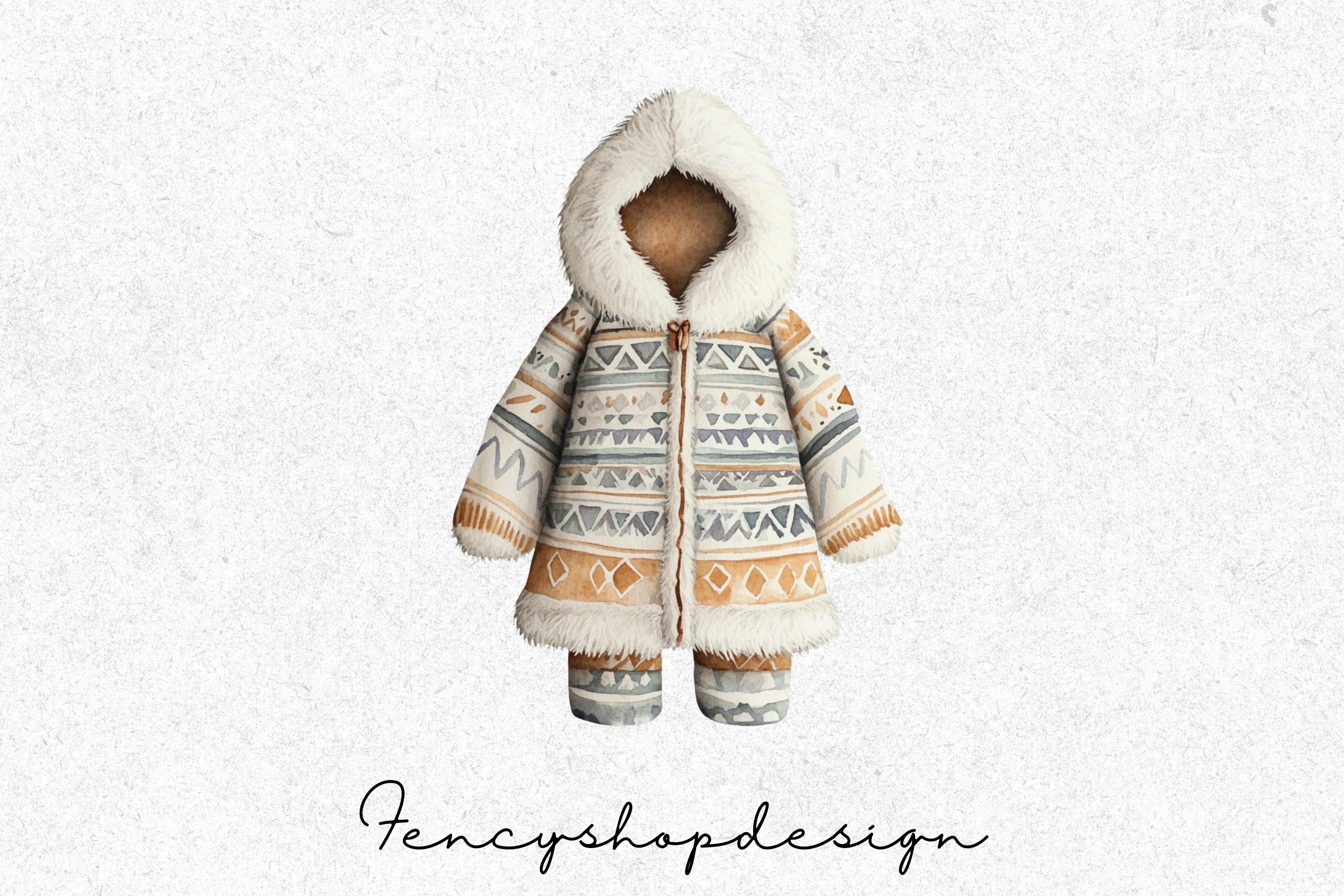 Arctic Winter Clothing Portraits Clipart Bundle - Image 5