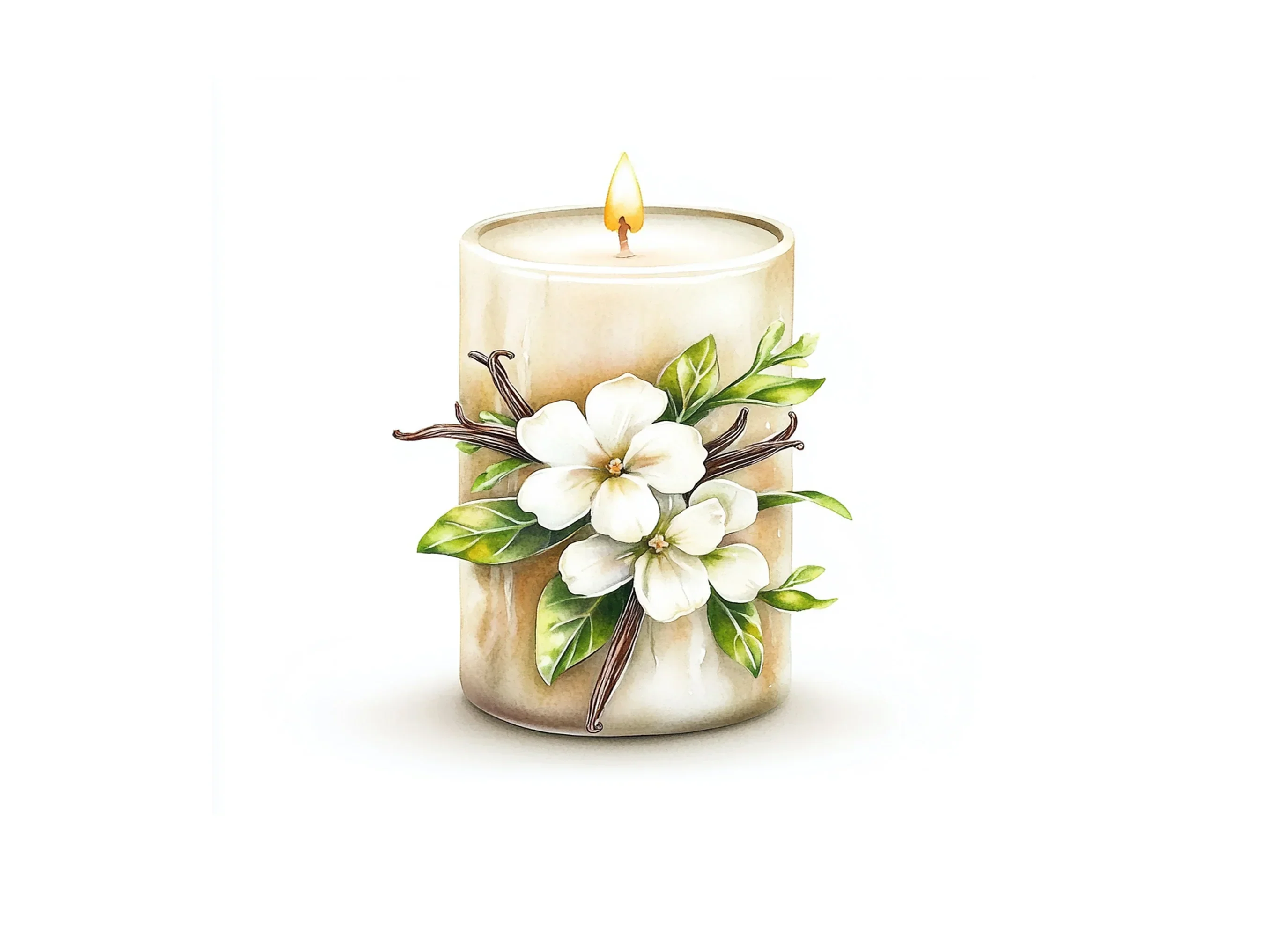 Aromatic Floral Candle Clipart Bundle - Image 2