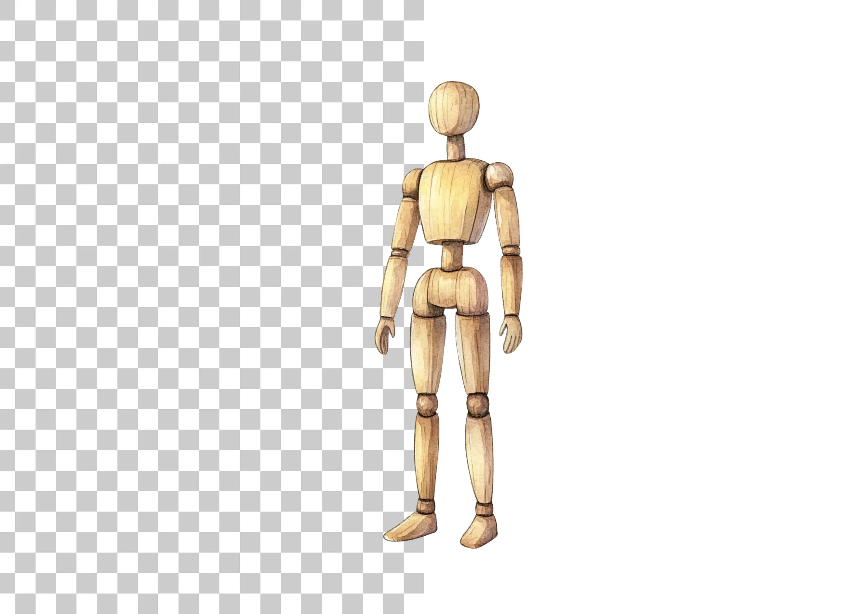 Articulated Wooden Figure Clipart Bundle - Image 3