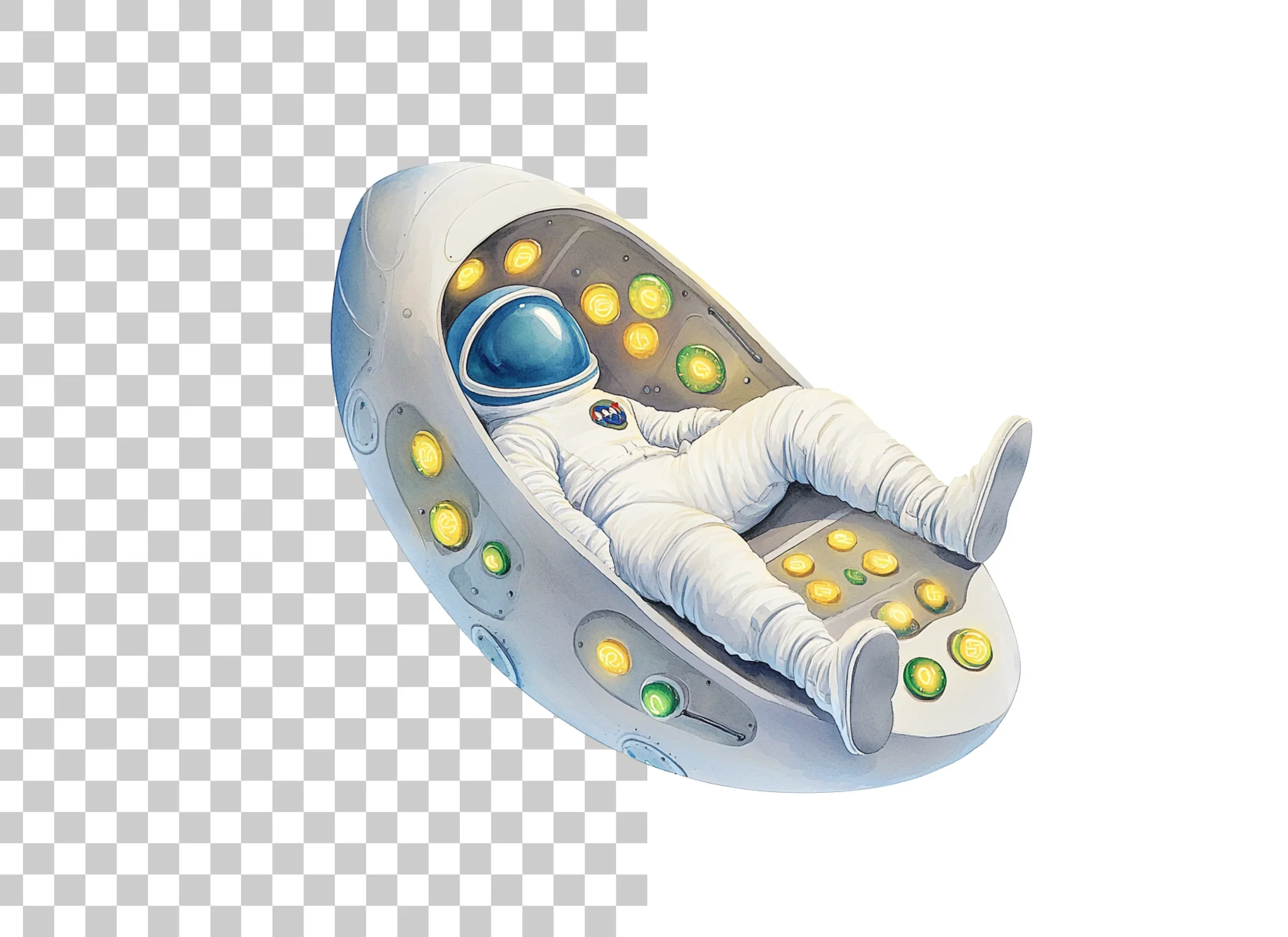 Astronaut in Capsule Clipart Bundle - Image 6