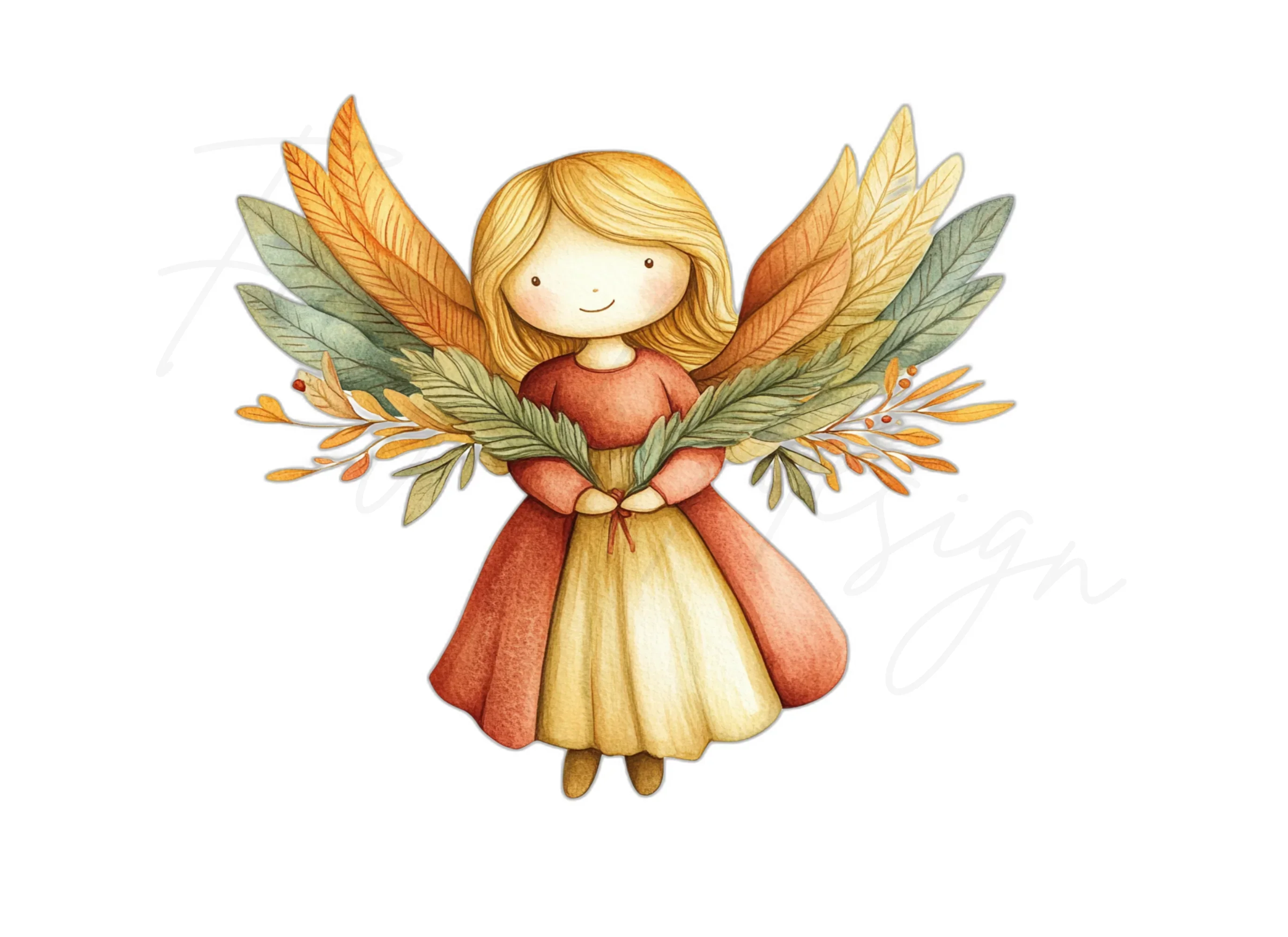 Autumn Angel Clipart Bundle - Image 3