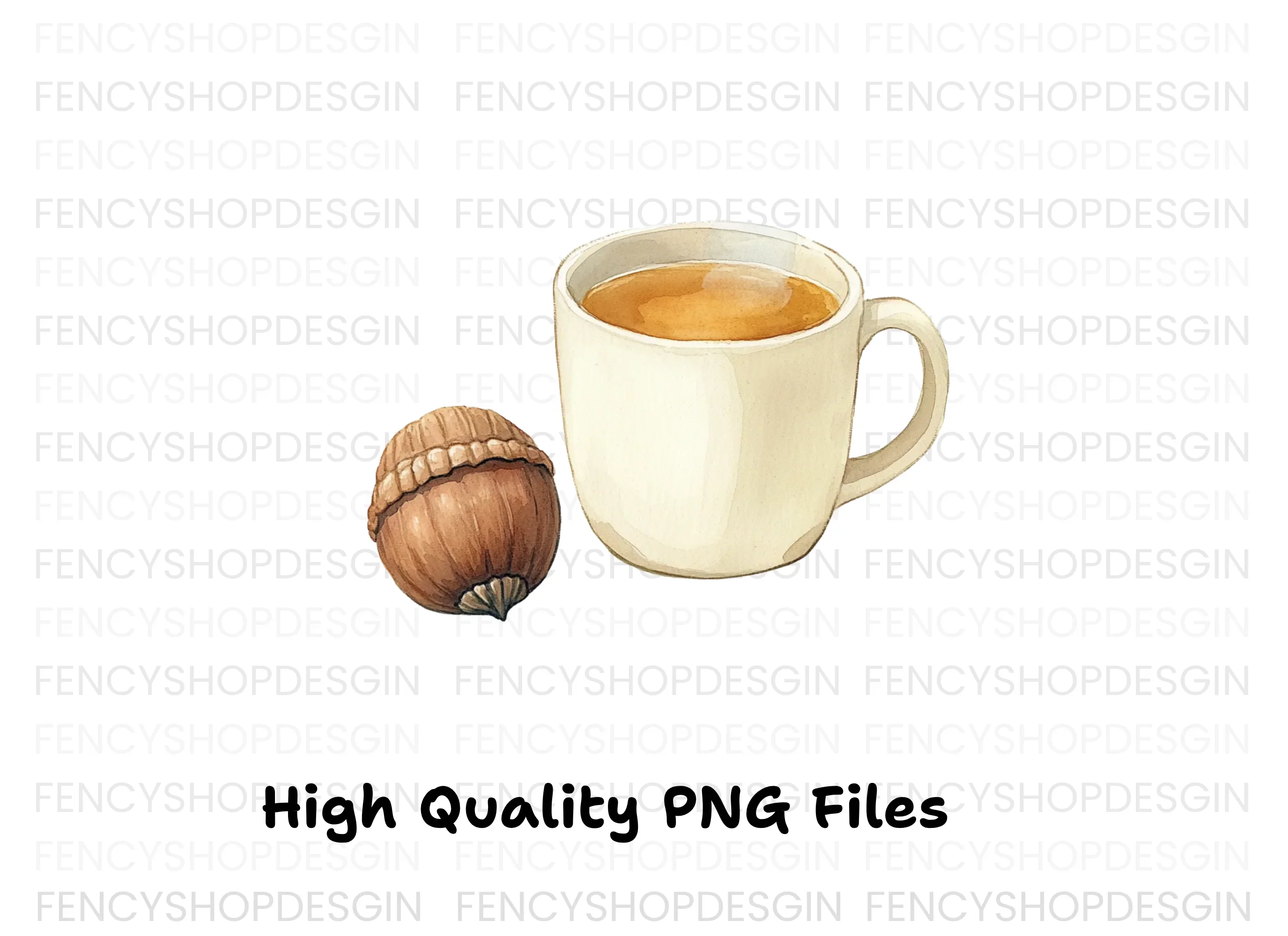 Autumn Coffee and Acorn Clipart Bundle - Image 3