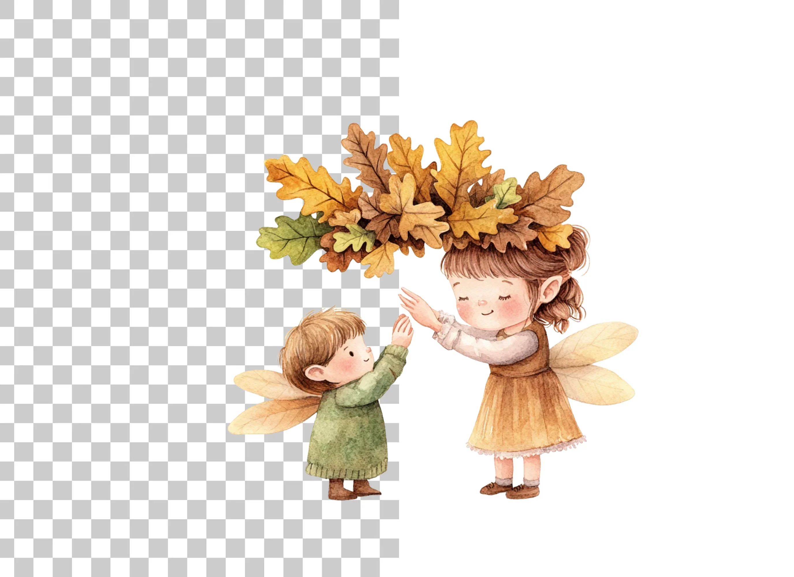 Autumn Fairy Clipart Bundle - Image 2