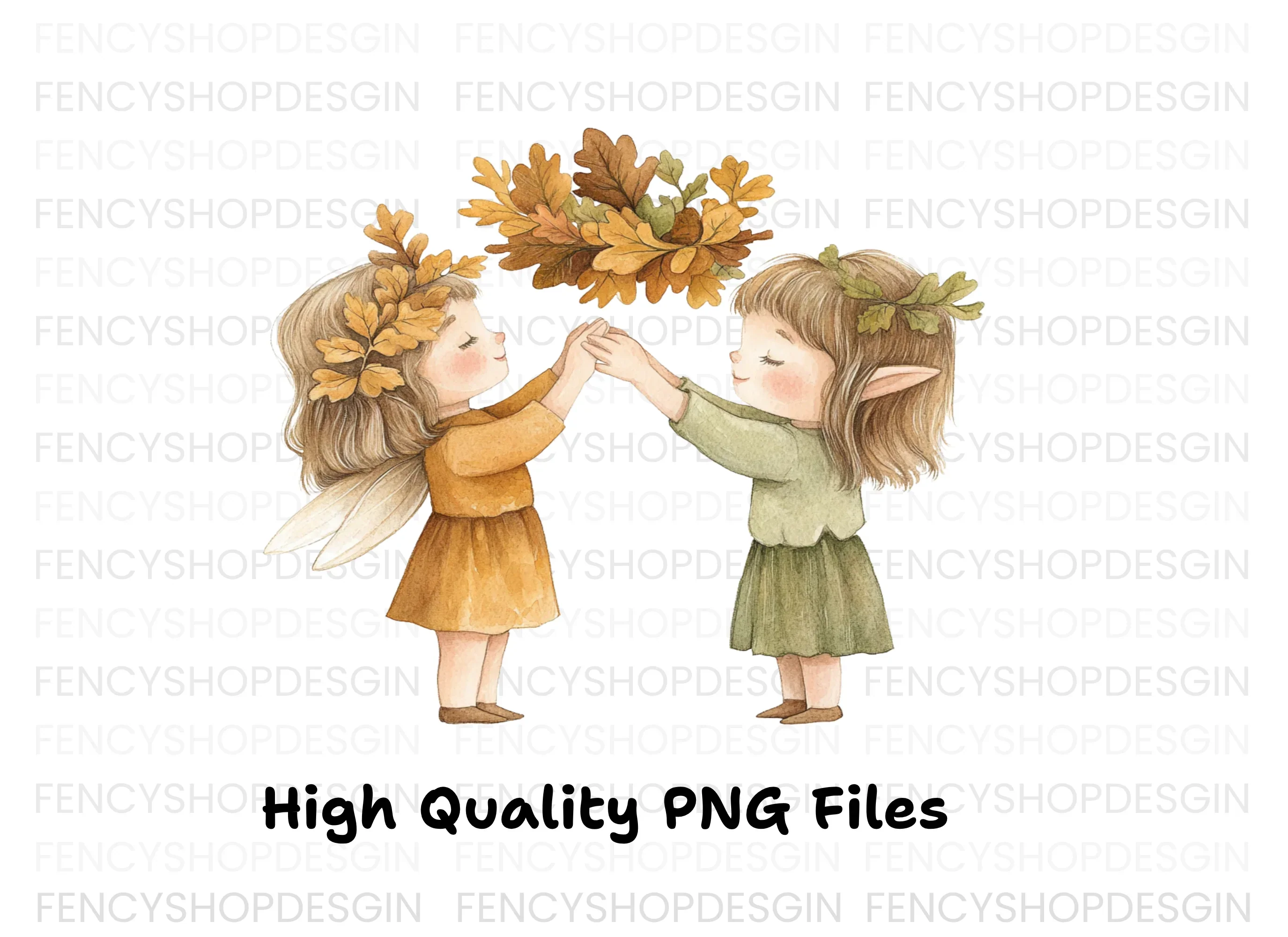 Autumn Fairy Clipart Bundle - Image 3