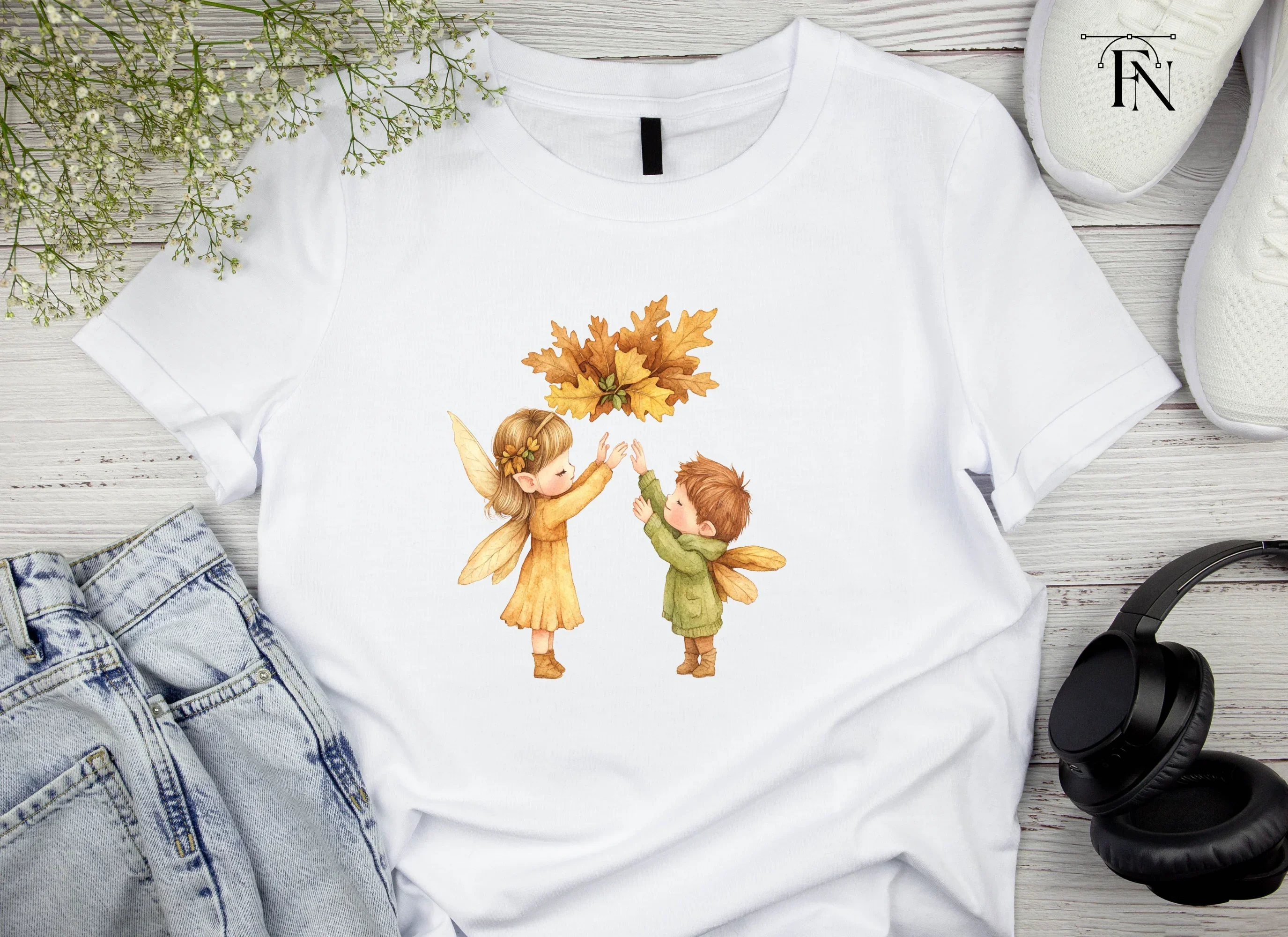 Autumn Fairy Clipart Bundle - Image 4