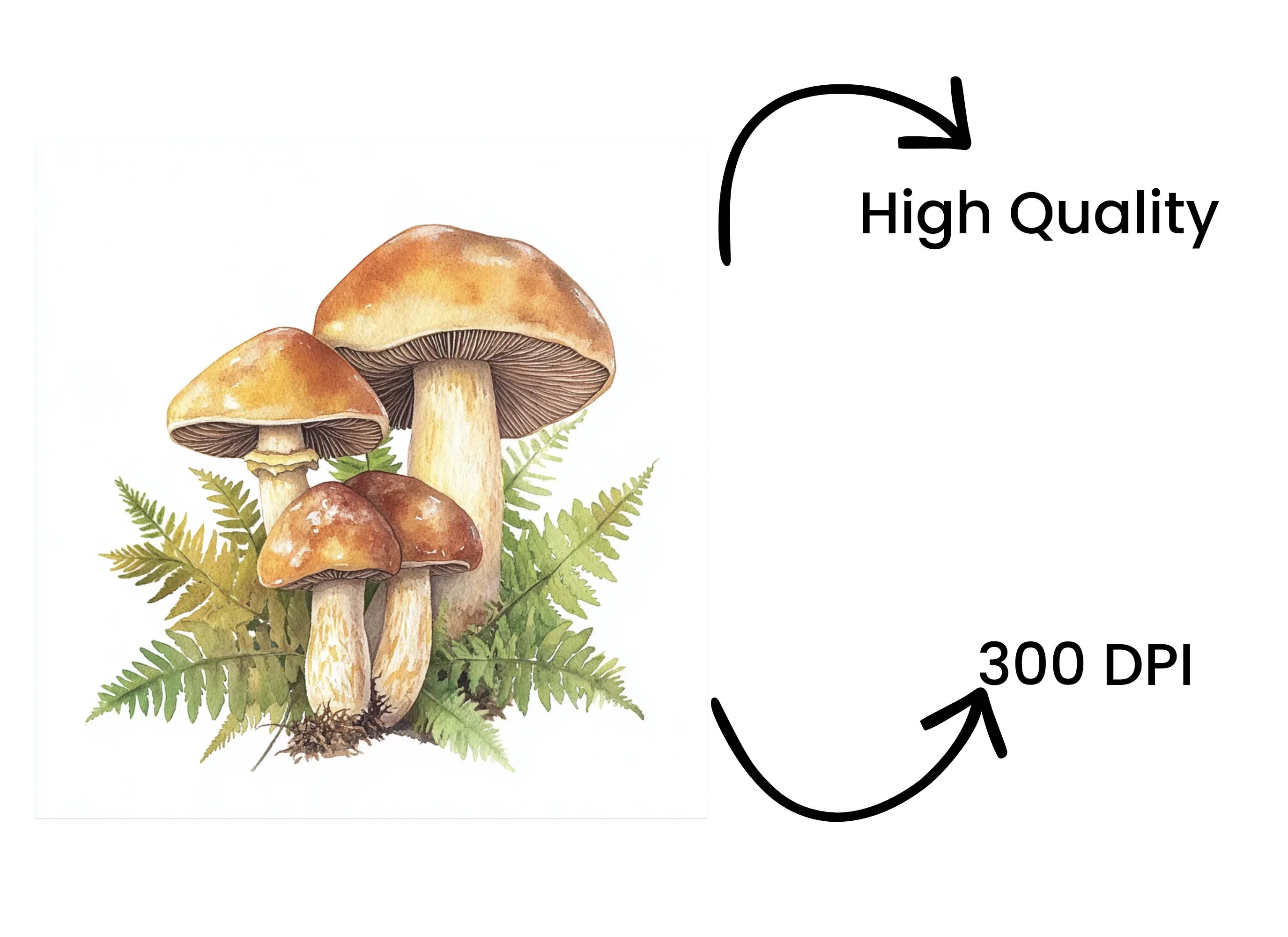 Autumn Forest Mushroom Clipart Bundle - Image 4