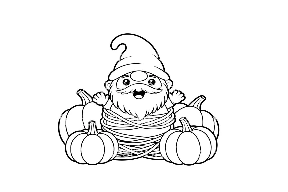 Autumn Gnome Pumpkin Patch Coloring Books - Image 2