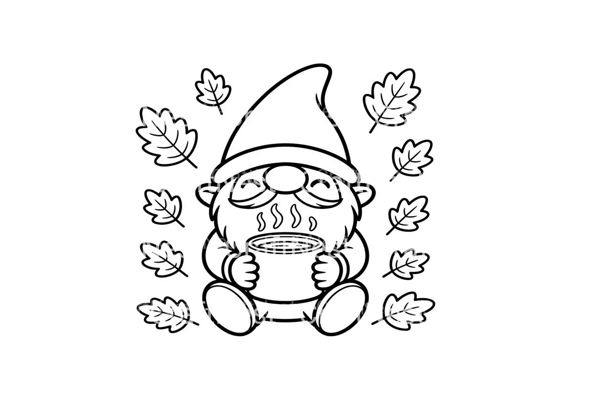 Autumn Gnomes with Hot Drinks Coloring Books - Image 2