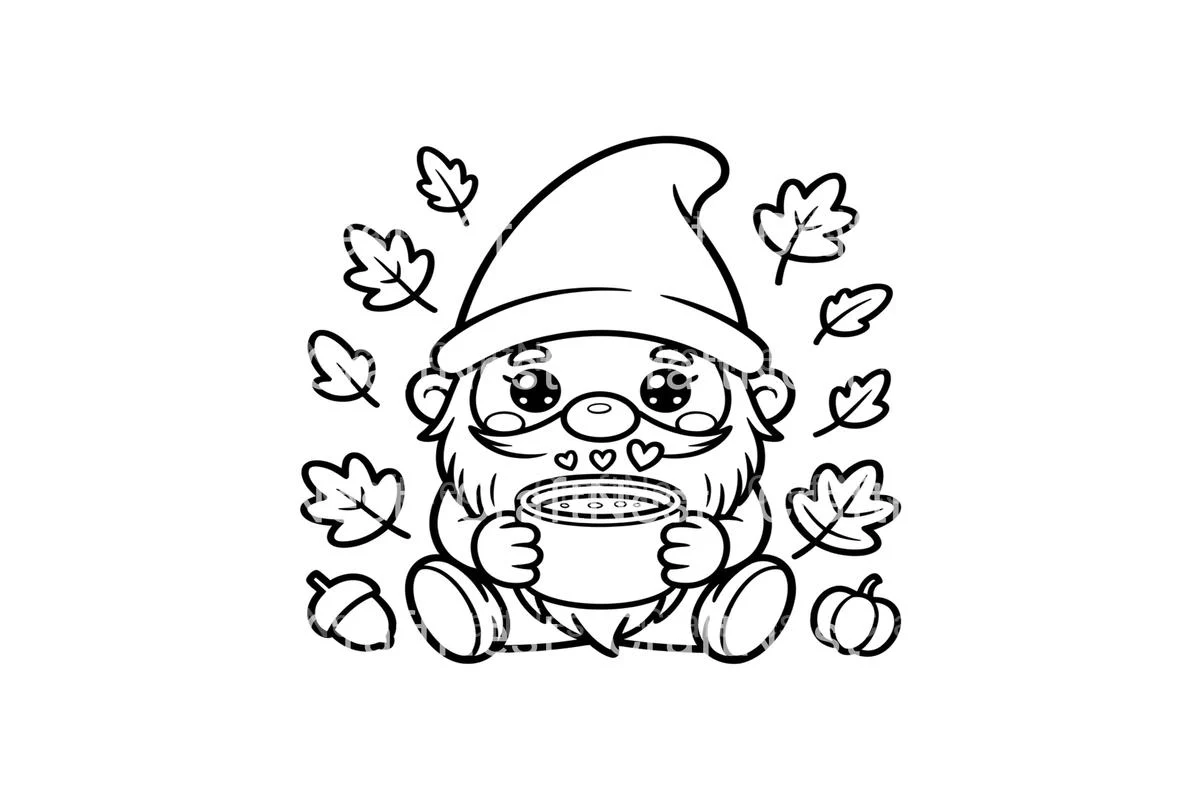 Autumn Gnomes with Hot Drinks Coloring Books - Image 3