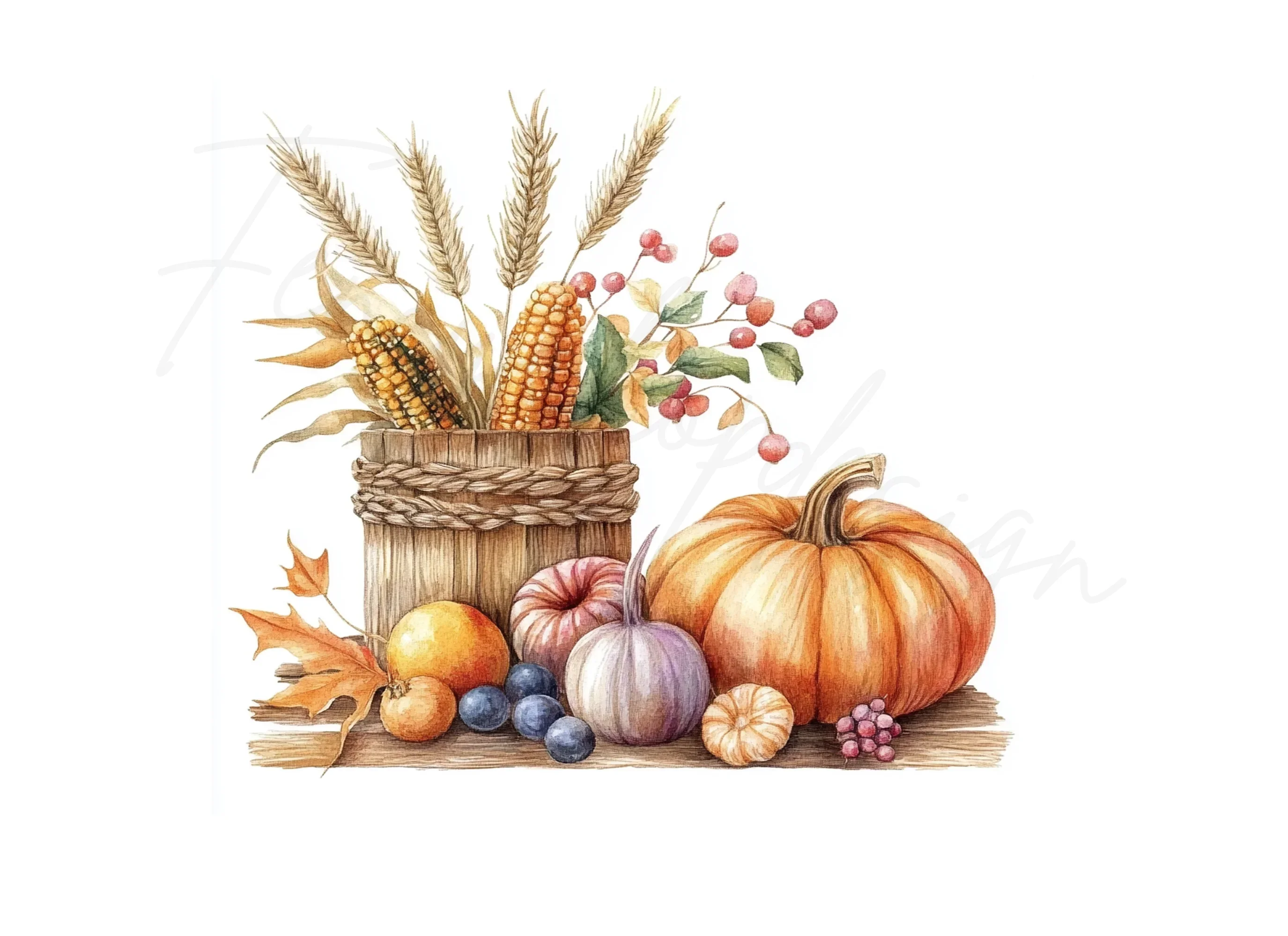 Autumn Harvest Picnic Clipart Bundle - Image 2