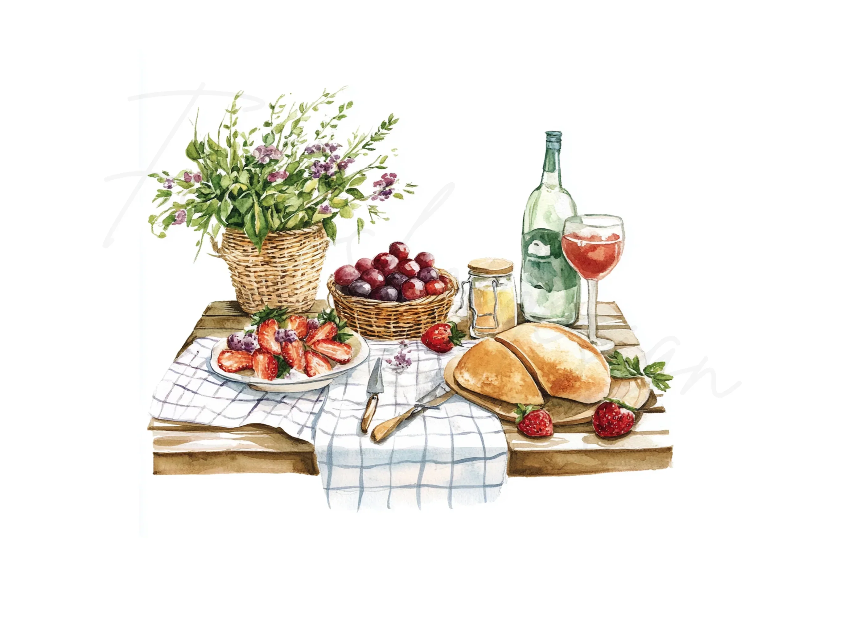 Autumn Harvest Picnic Clipart Bundle - Image 3