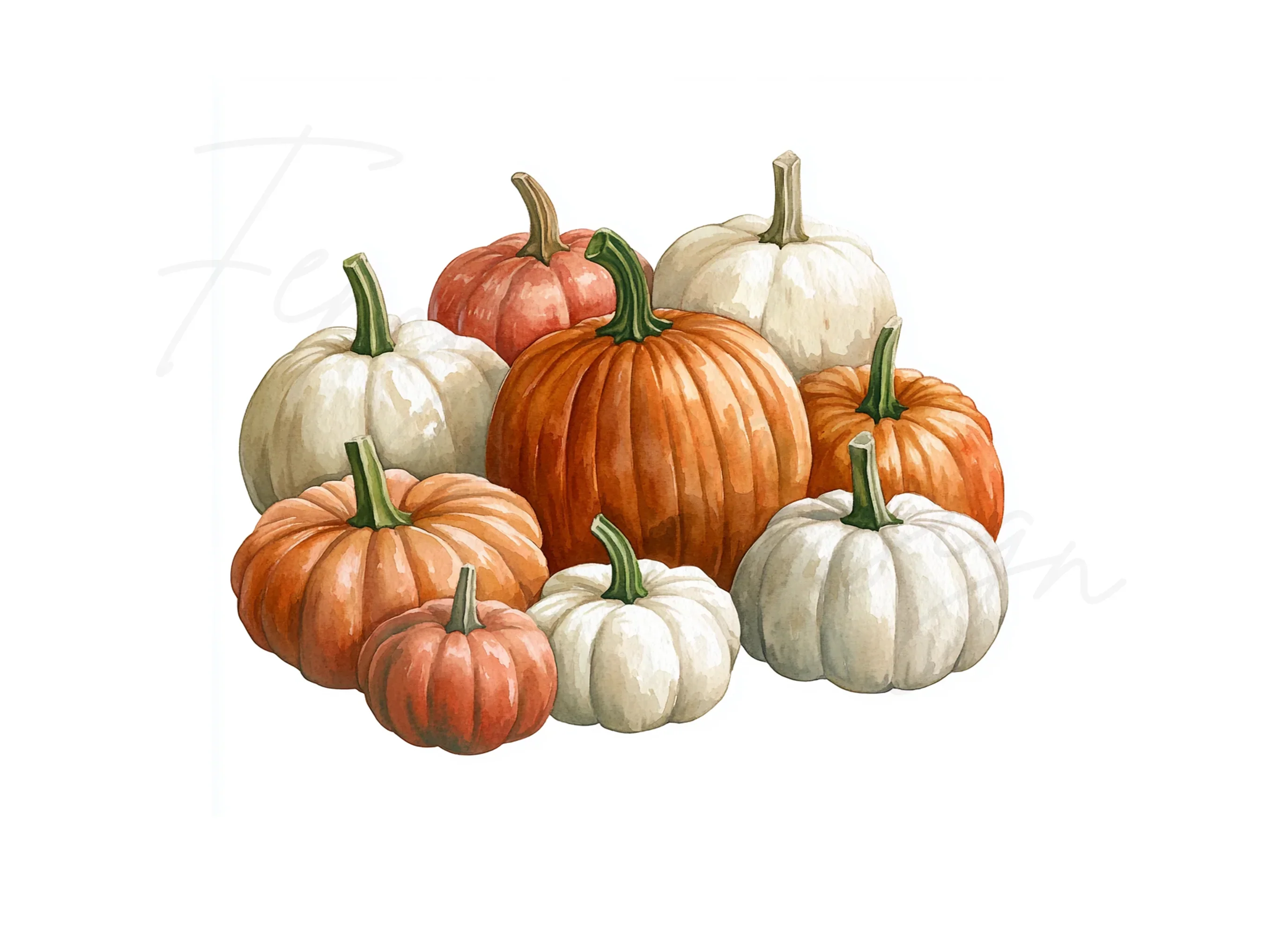 Autumn Harvest Pumpkin Clipart Bundle - Image 3
