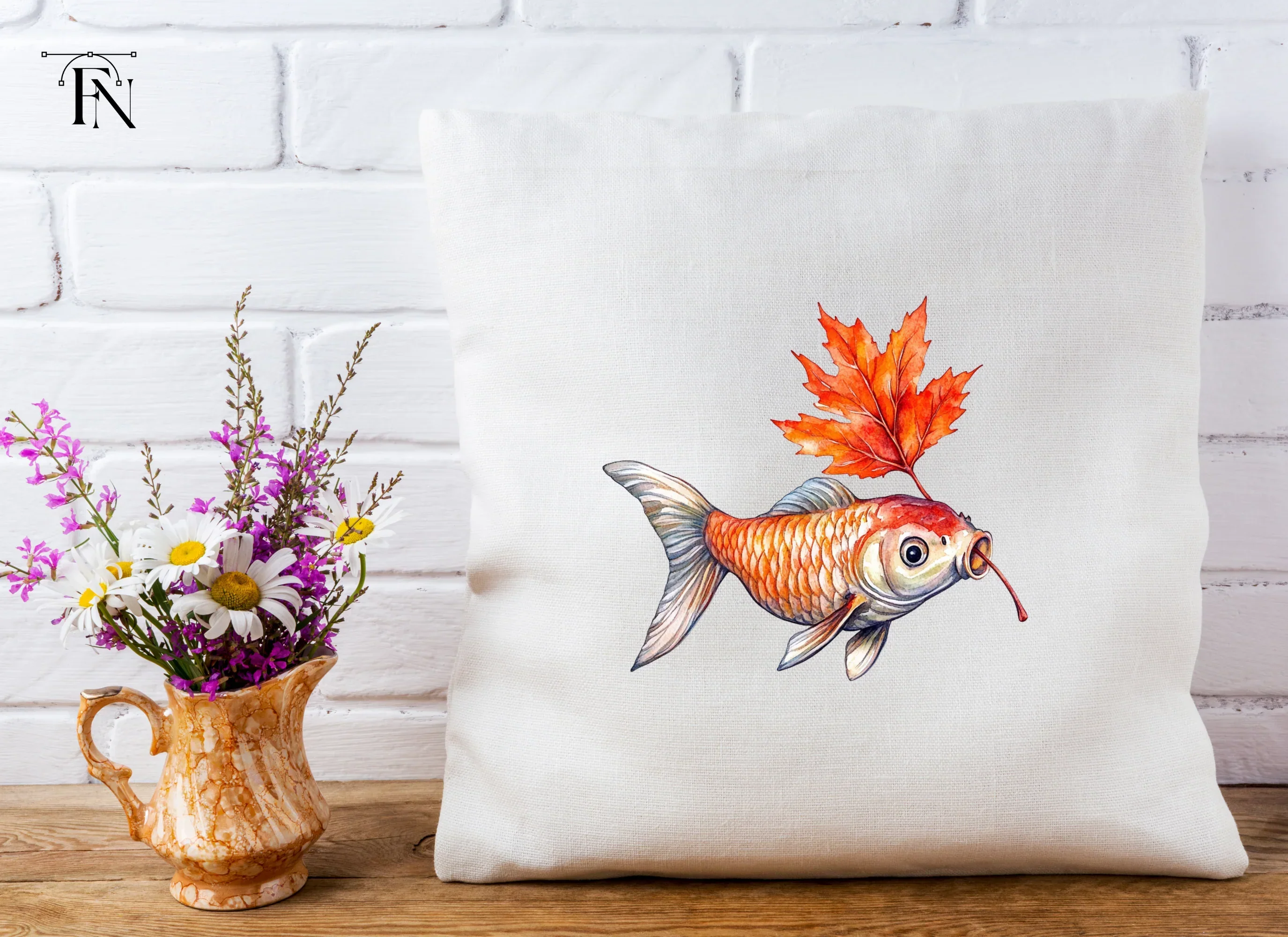 Autumn Koi Fish Clipart Bundle - Image 5