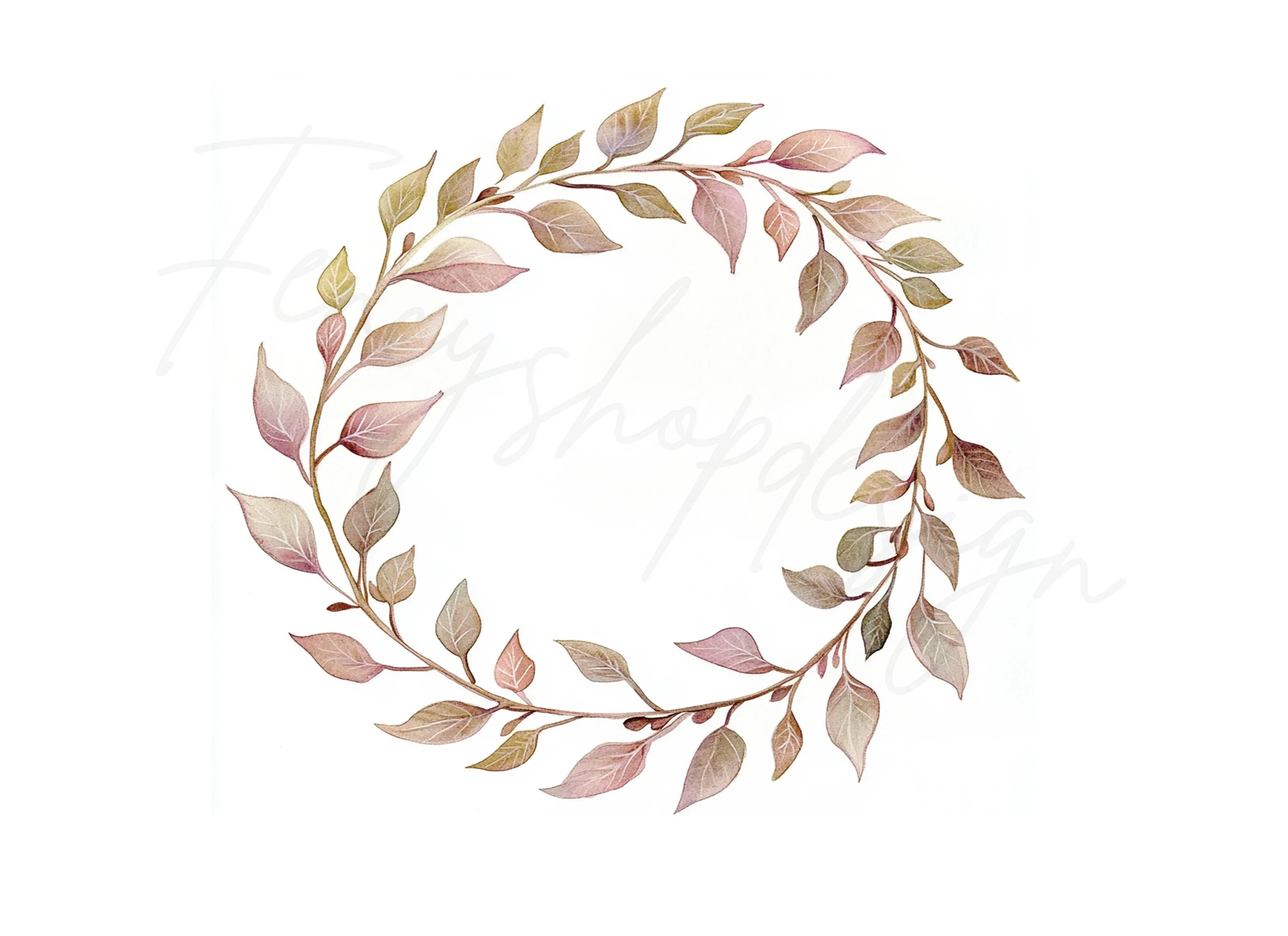 Autumn Leaves Wreath Clipart Bundle - Image 2