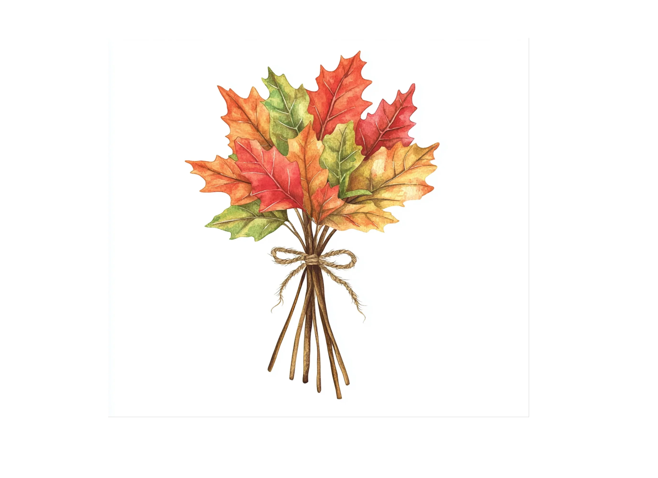 Autumn Maple Leaf Bouquets Clipart Bundle - Image 3