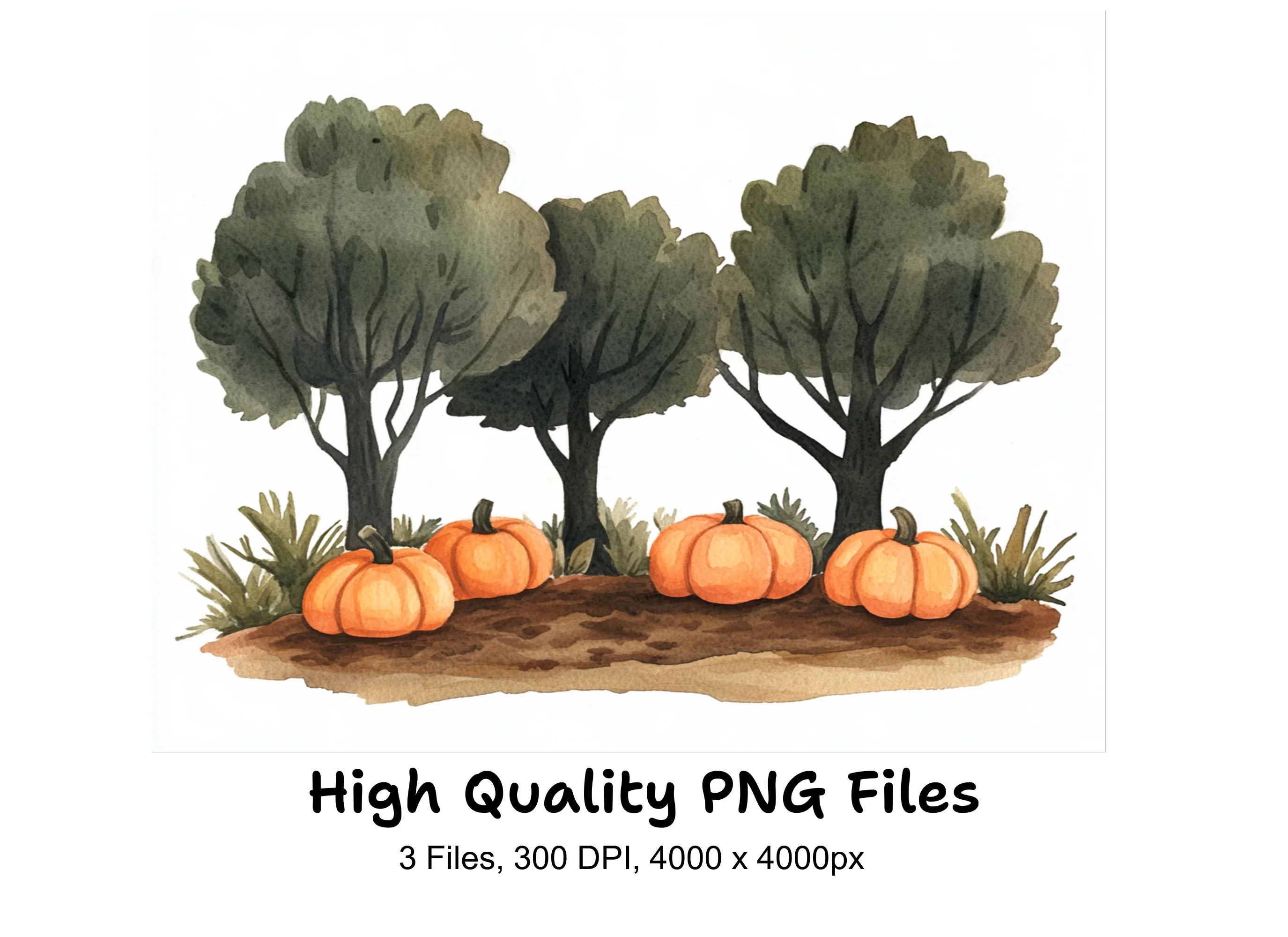 Autumn Pumpkin Patch Clipart Bundle