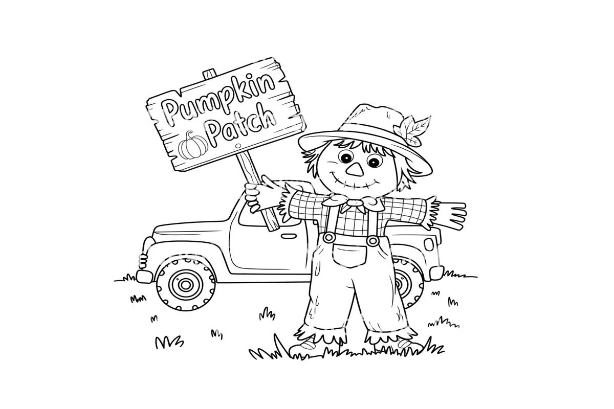 Autumn Pumpkin Patch Truck Coloring Books - Image 2