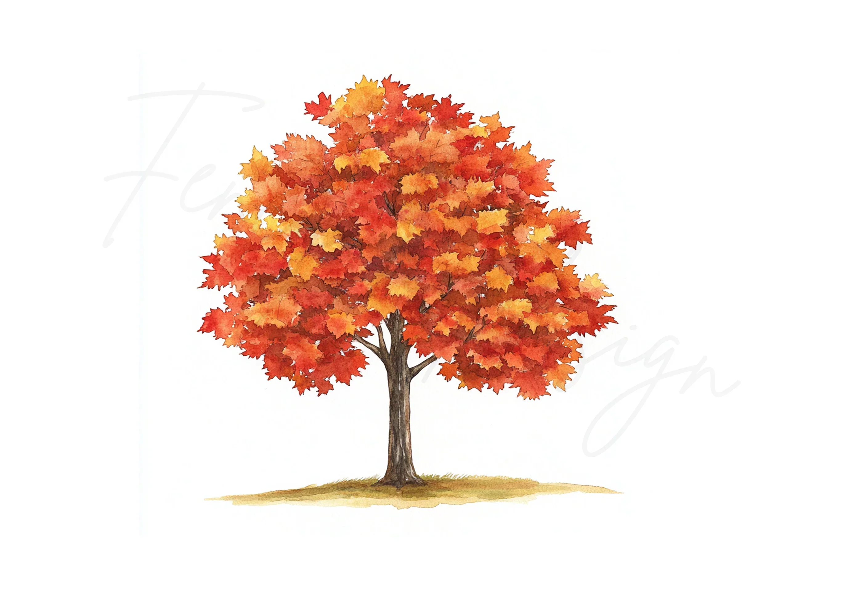 Autumn Trees Clipart Bundle - Image 3