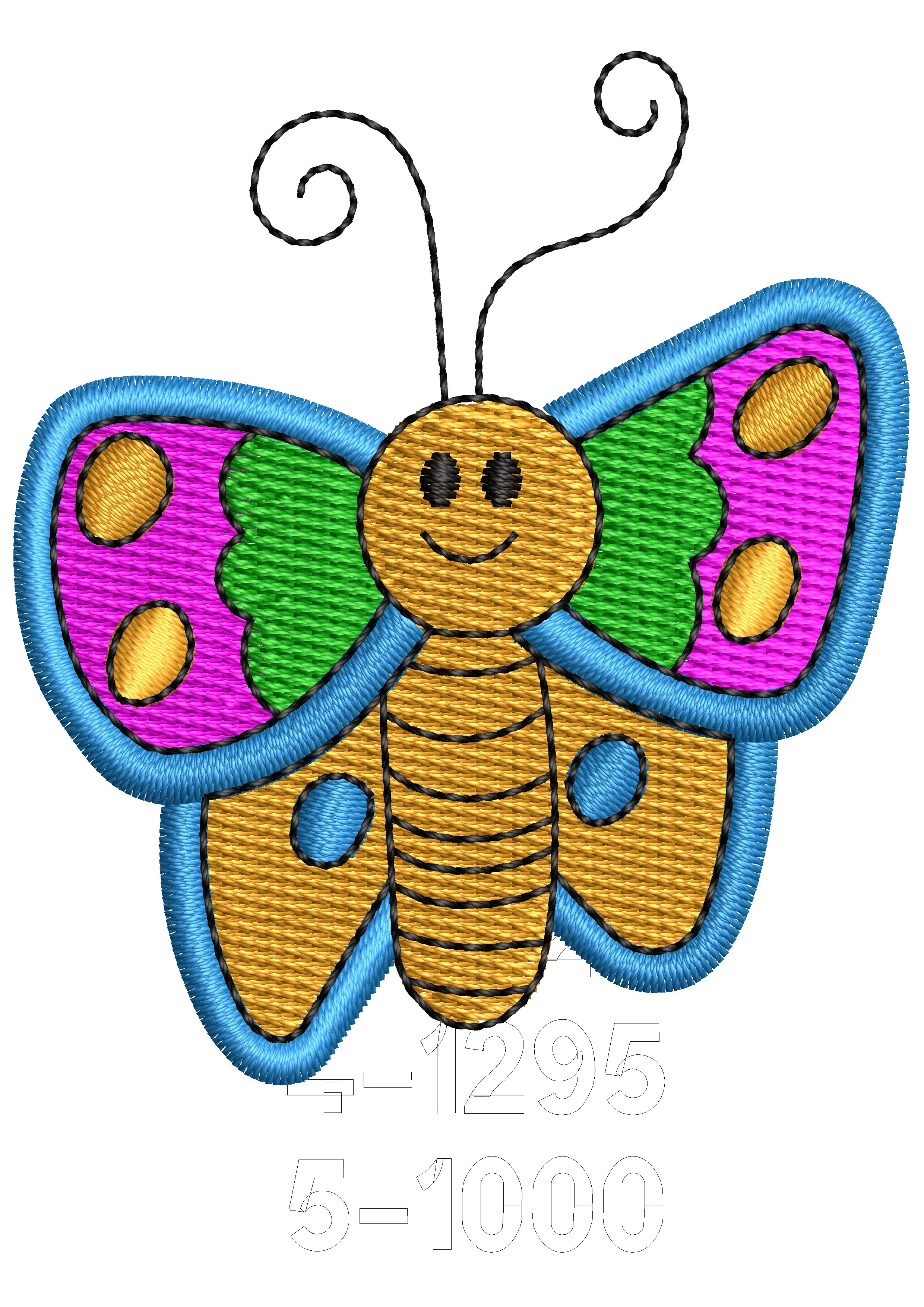 Baby Butterfly Embroidery Design