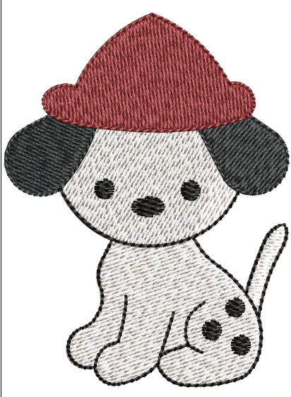 Baby Dog Embroidery Design