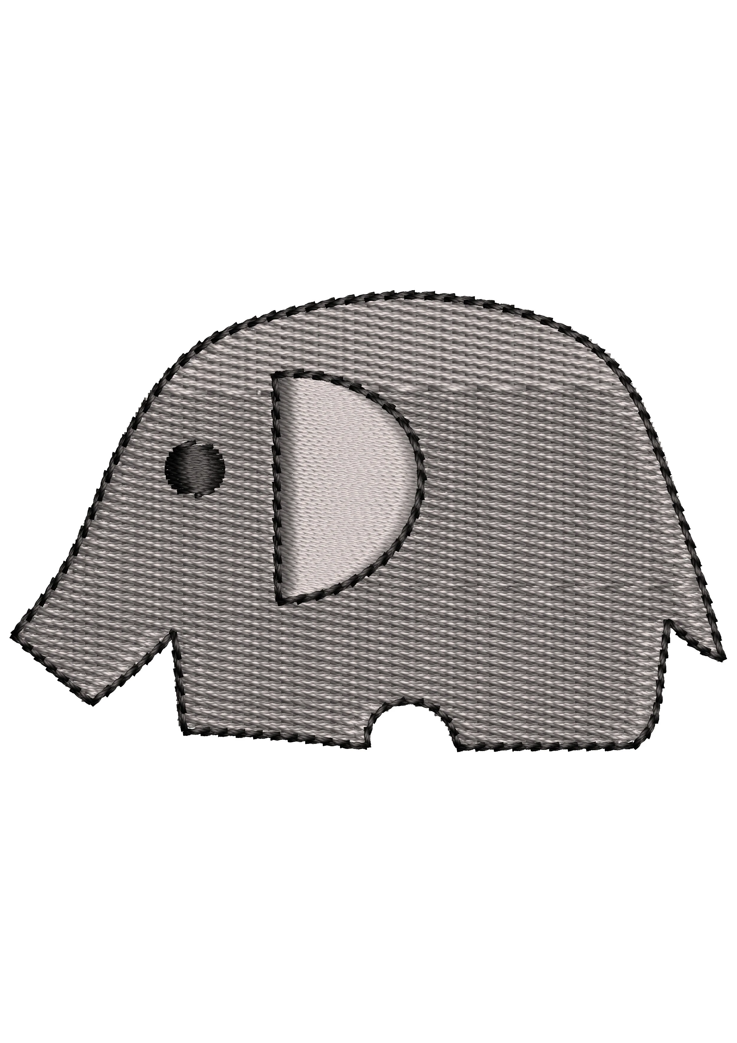 Baby Elephant Embroidery Design