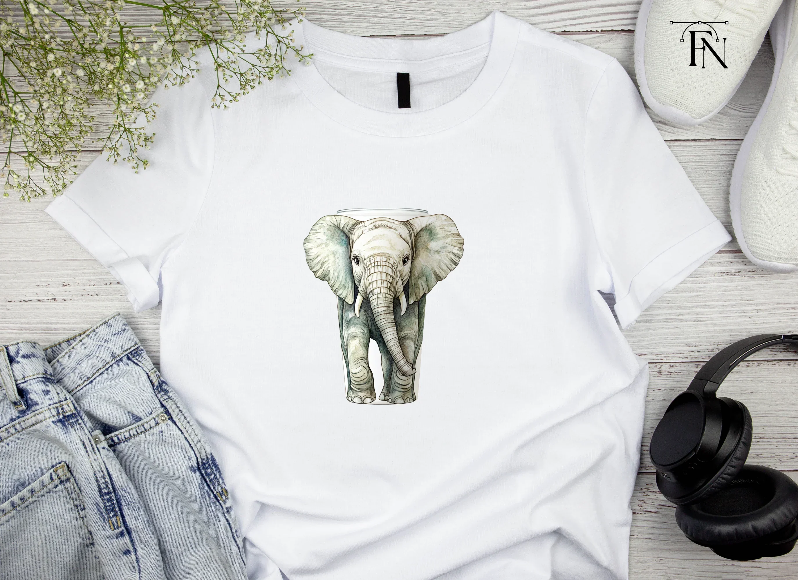 Baby Elephant Tumbler Clipart Bundle - Image 4