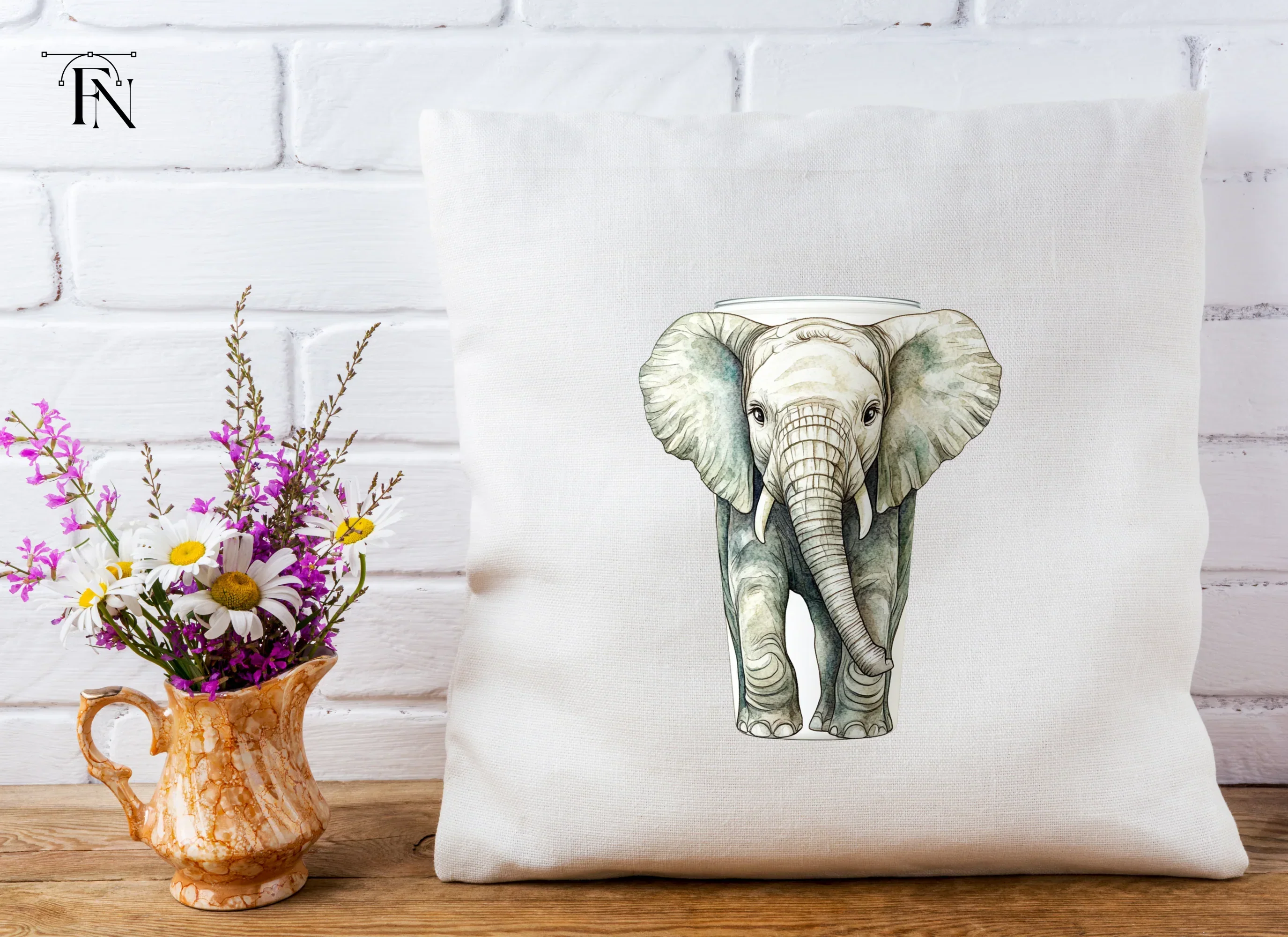 Baby Elephant Tumbler Clipart Bundle - Image 5