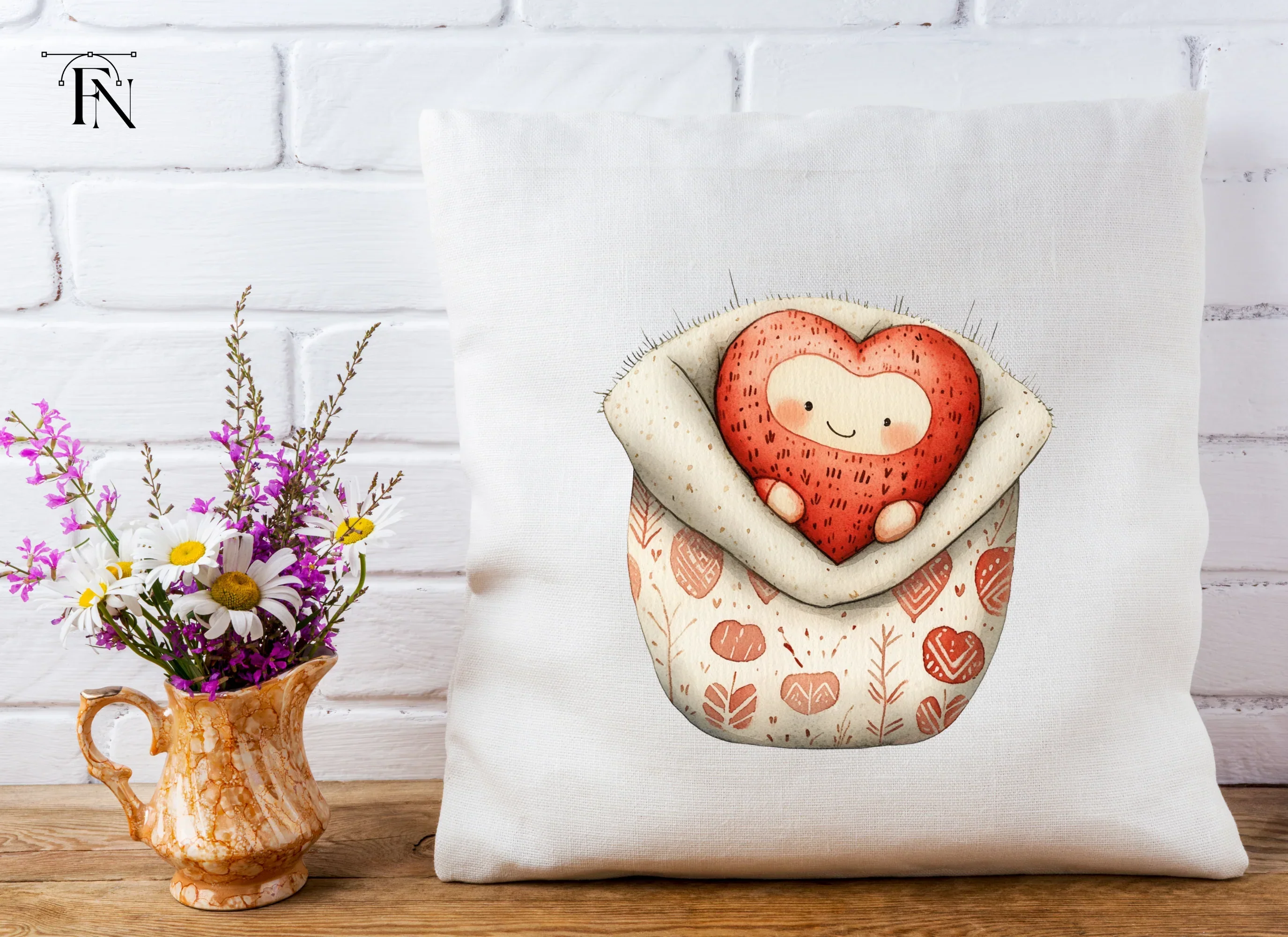 Baby Heart Swaddle Clipart Bundle - Image 4