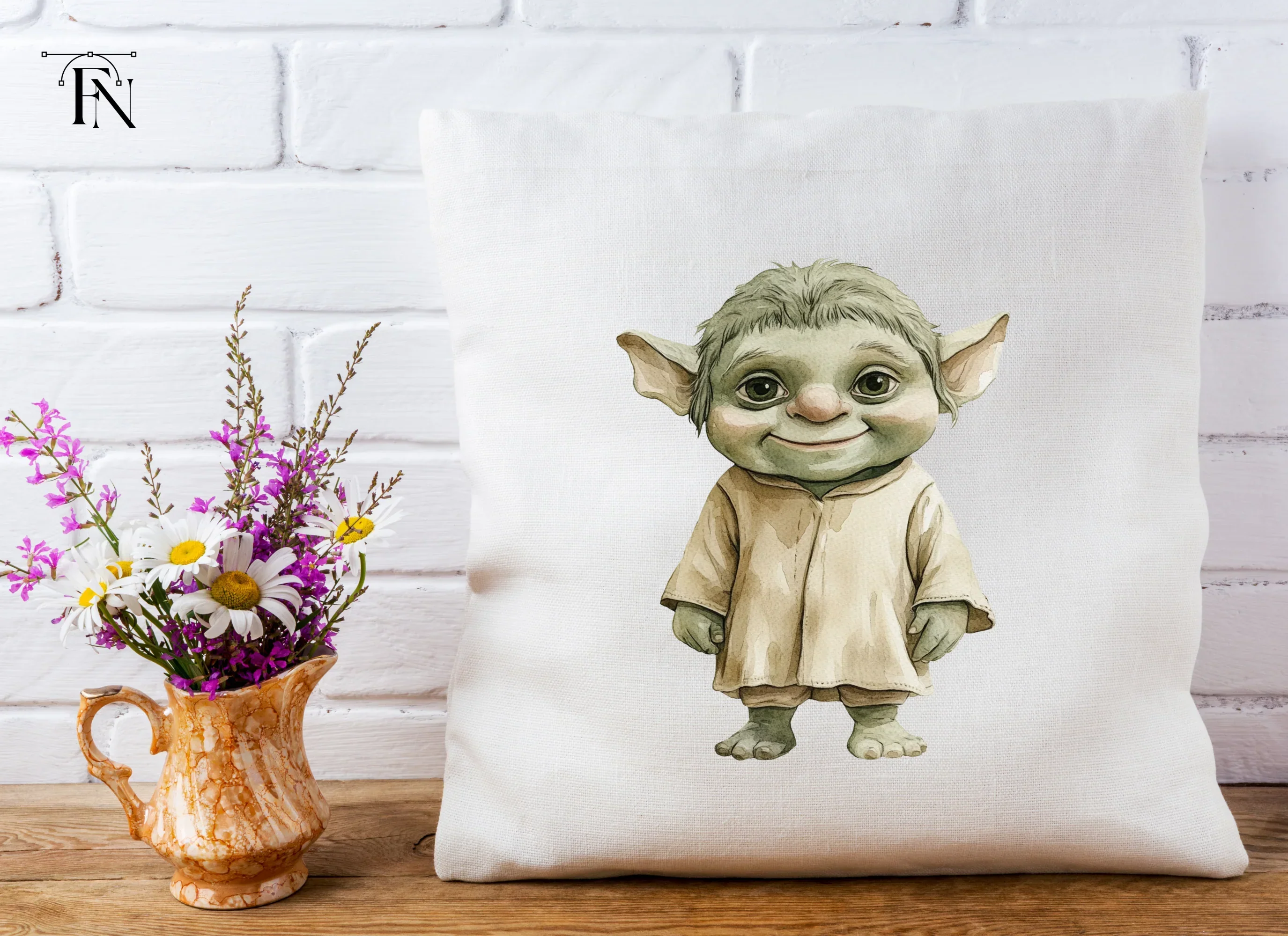 Baby Yoda Style Creatures Clipart Bundle - Image 4