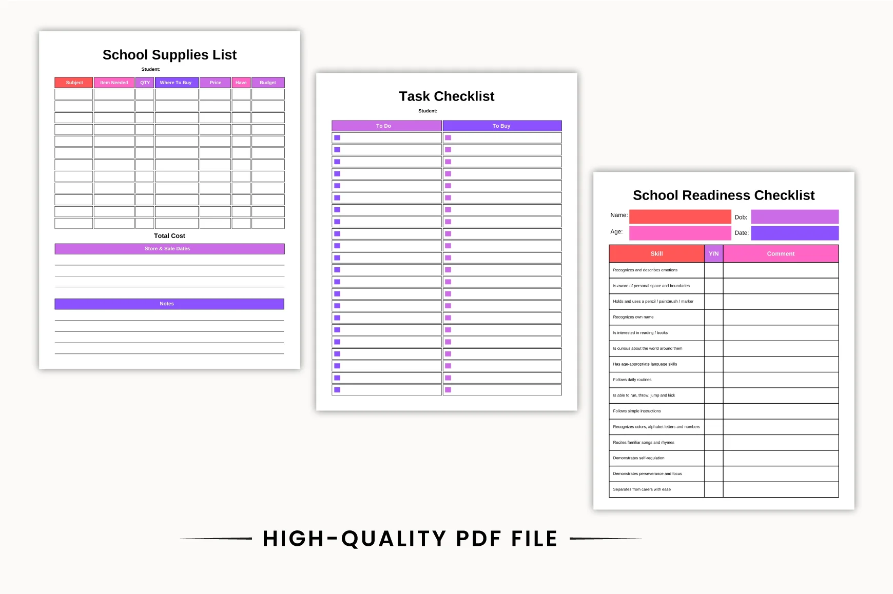 Back to School Academic Planner - Image 2