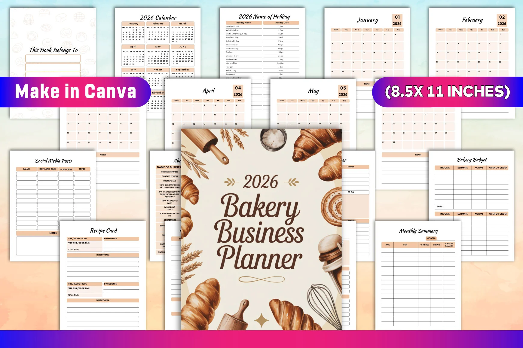 Bakery Business Planner Template - Image 2