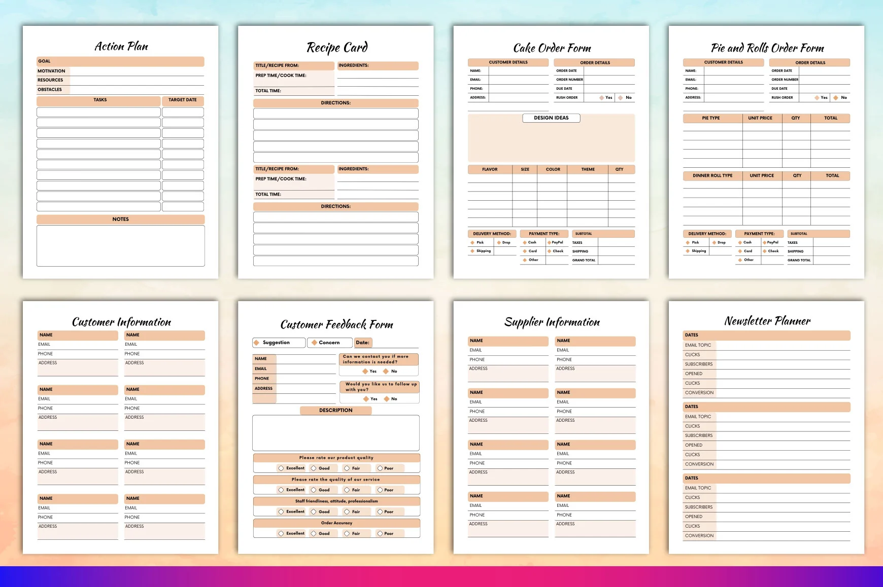 Bakery Business Planner Template - Image 3