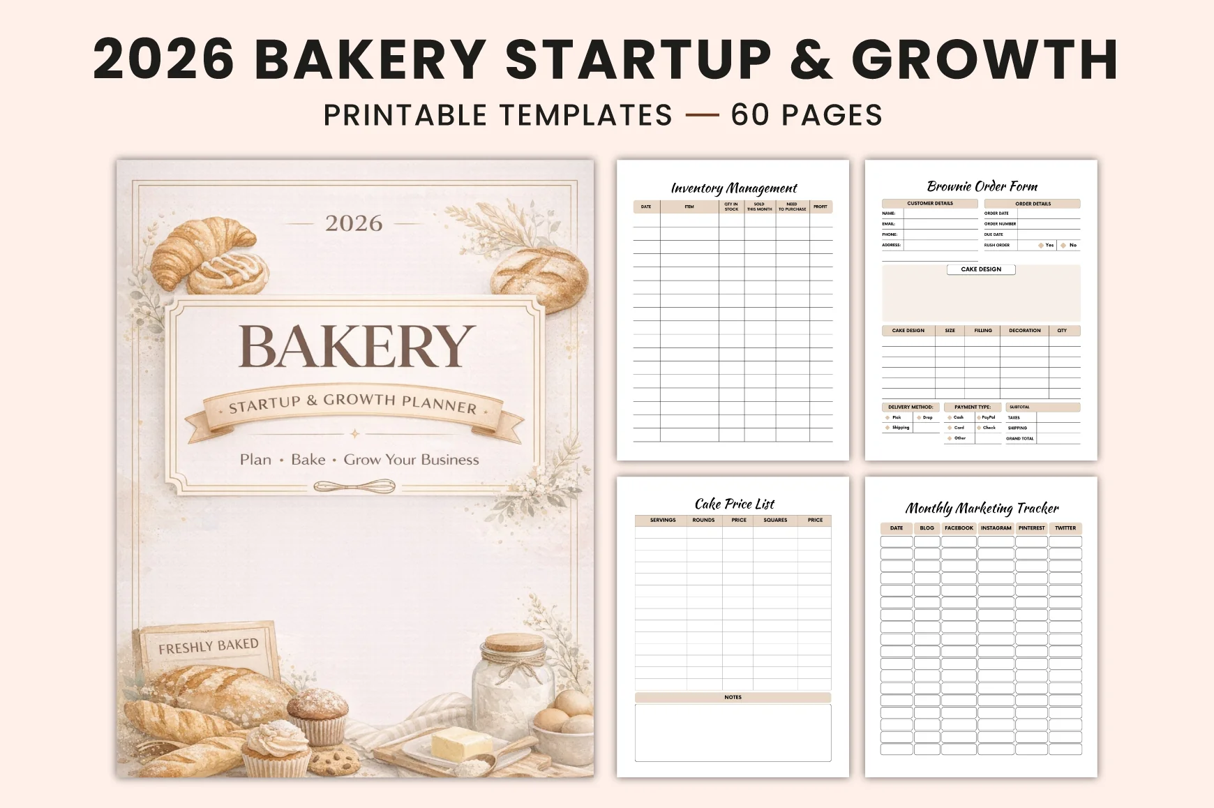 Bakery Startup Growth Planner