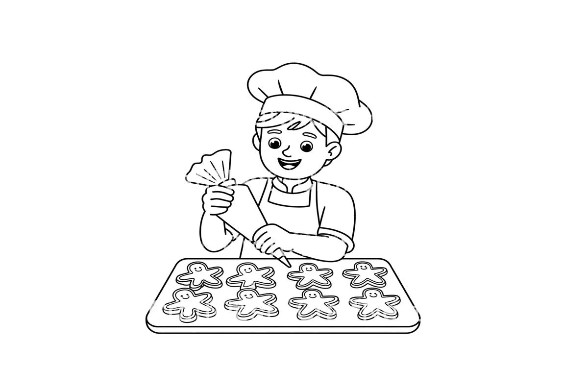 Baking Cookiesfor Kids Coloring Books - Image 2