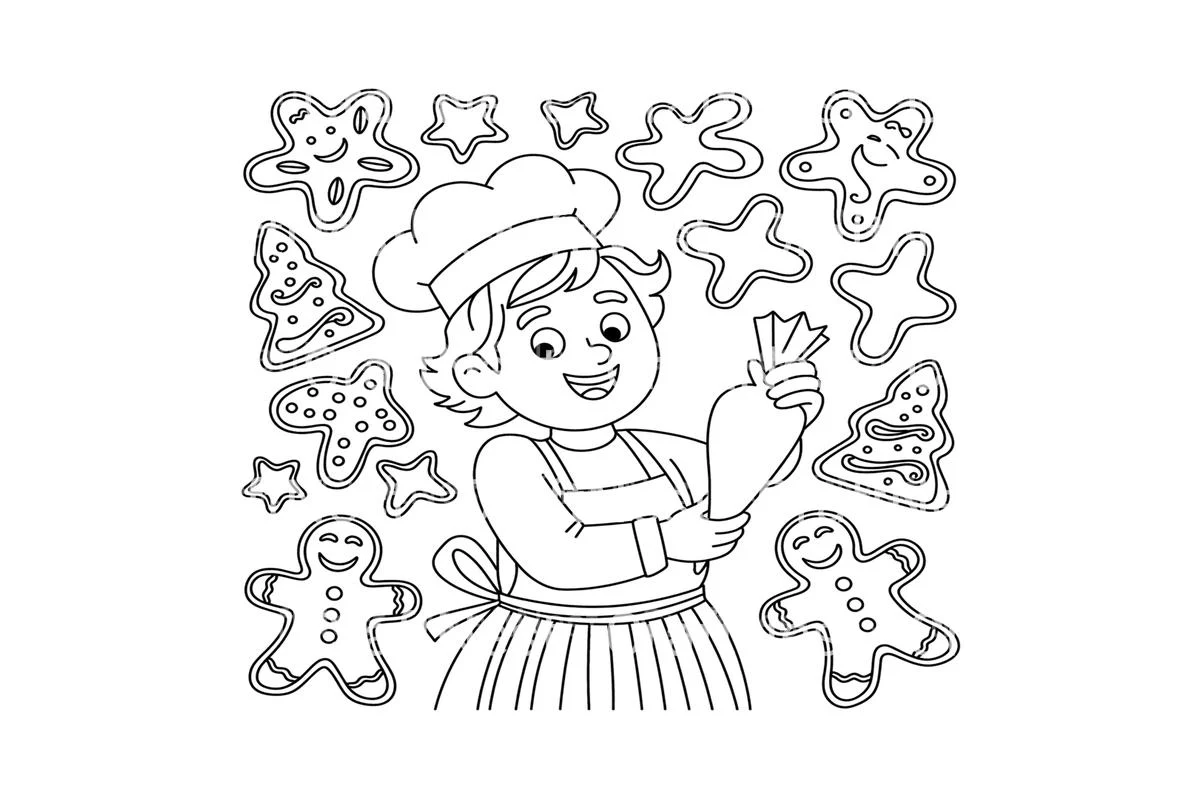 Baking Cookiesfor Kids Coloring Books - Image 3
