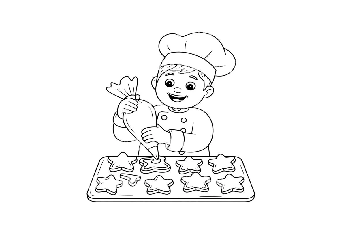 Baking Cookiesfor Kids Coloring Books - Image 4