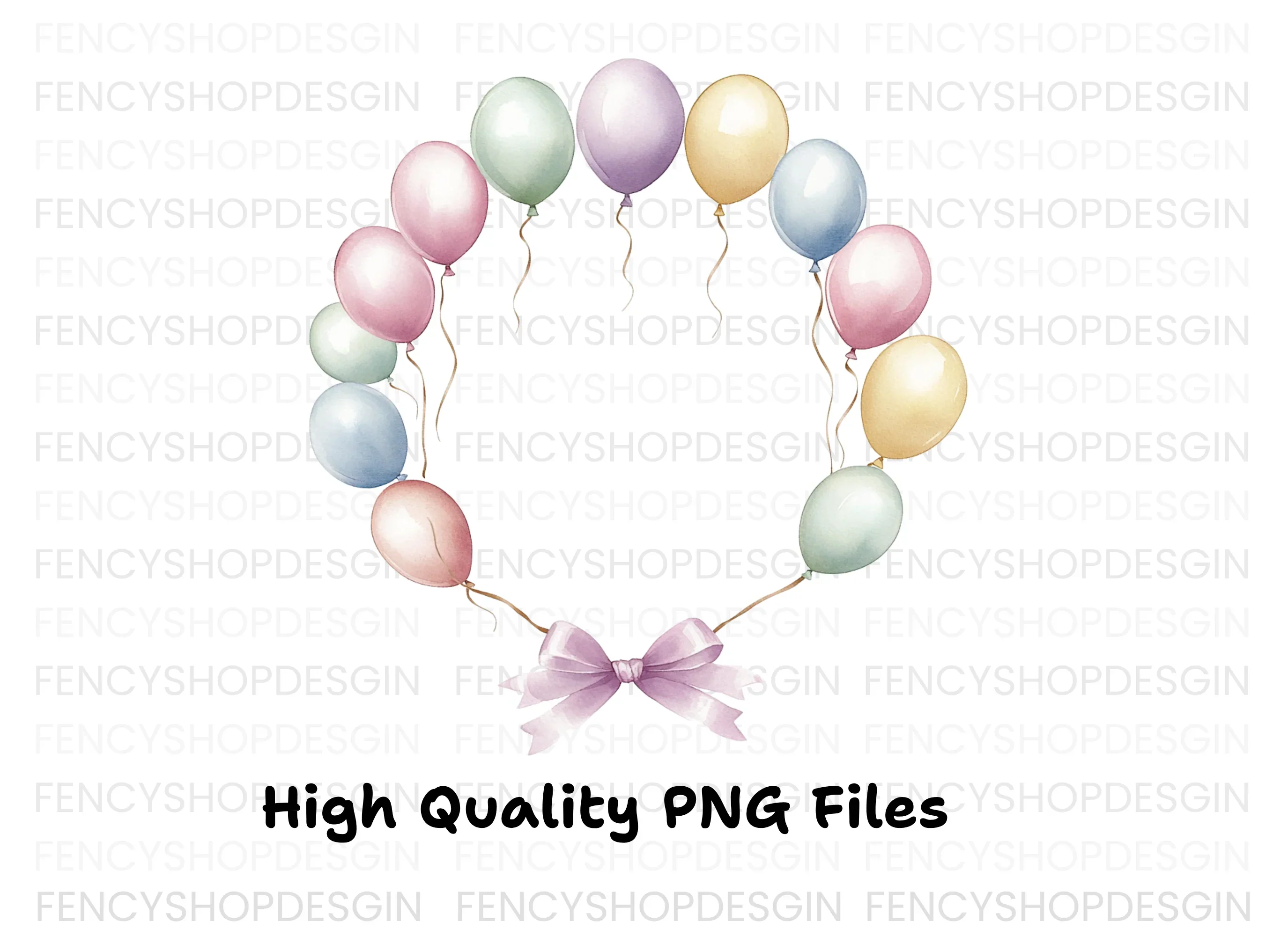 Balloon Frame Clipart Bundle - Image 3