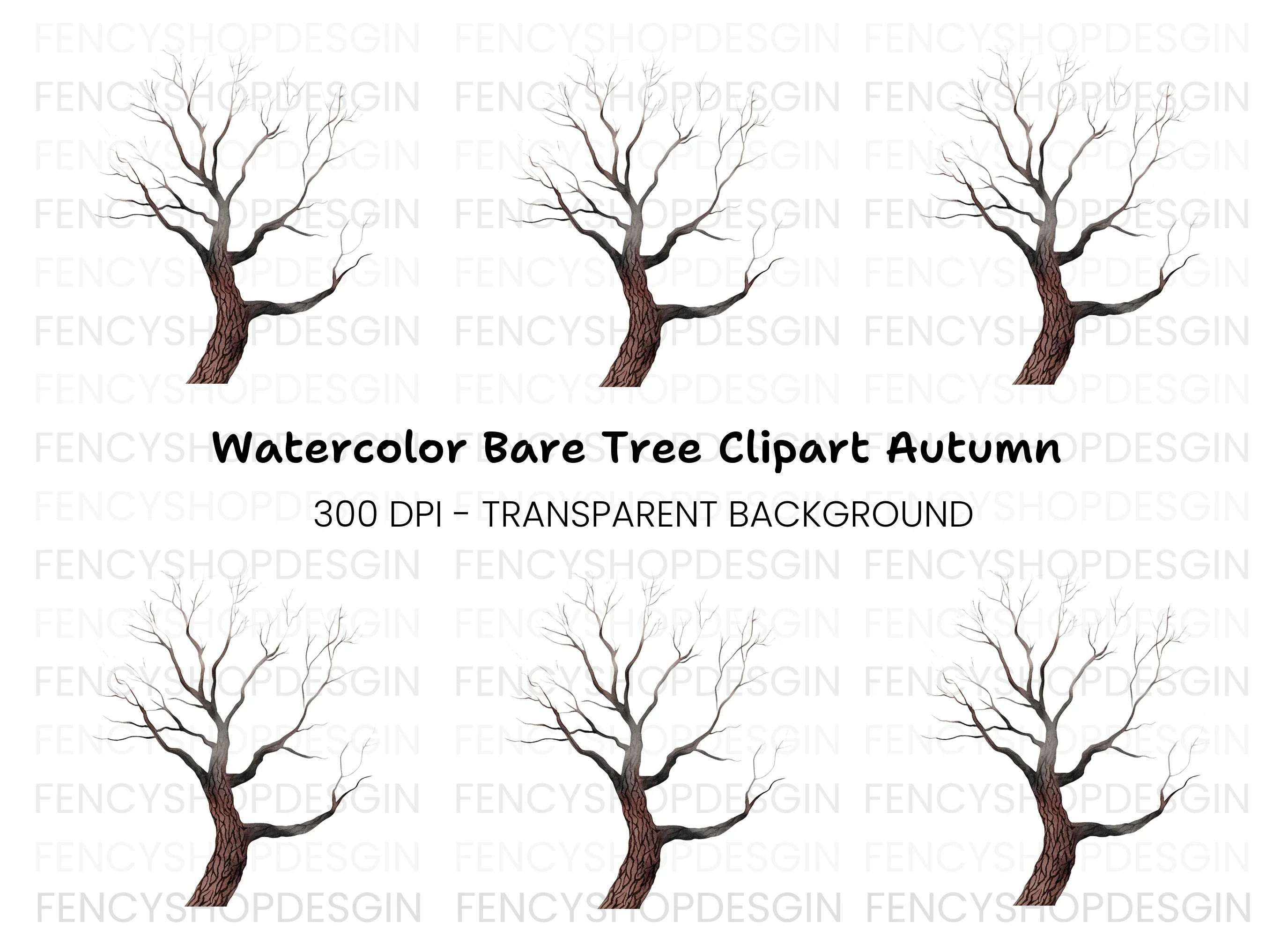 Bare Tree Branches Clipart Bundle