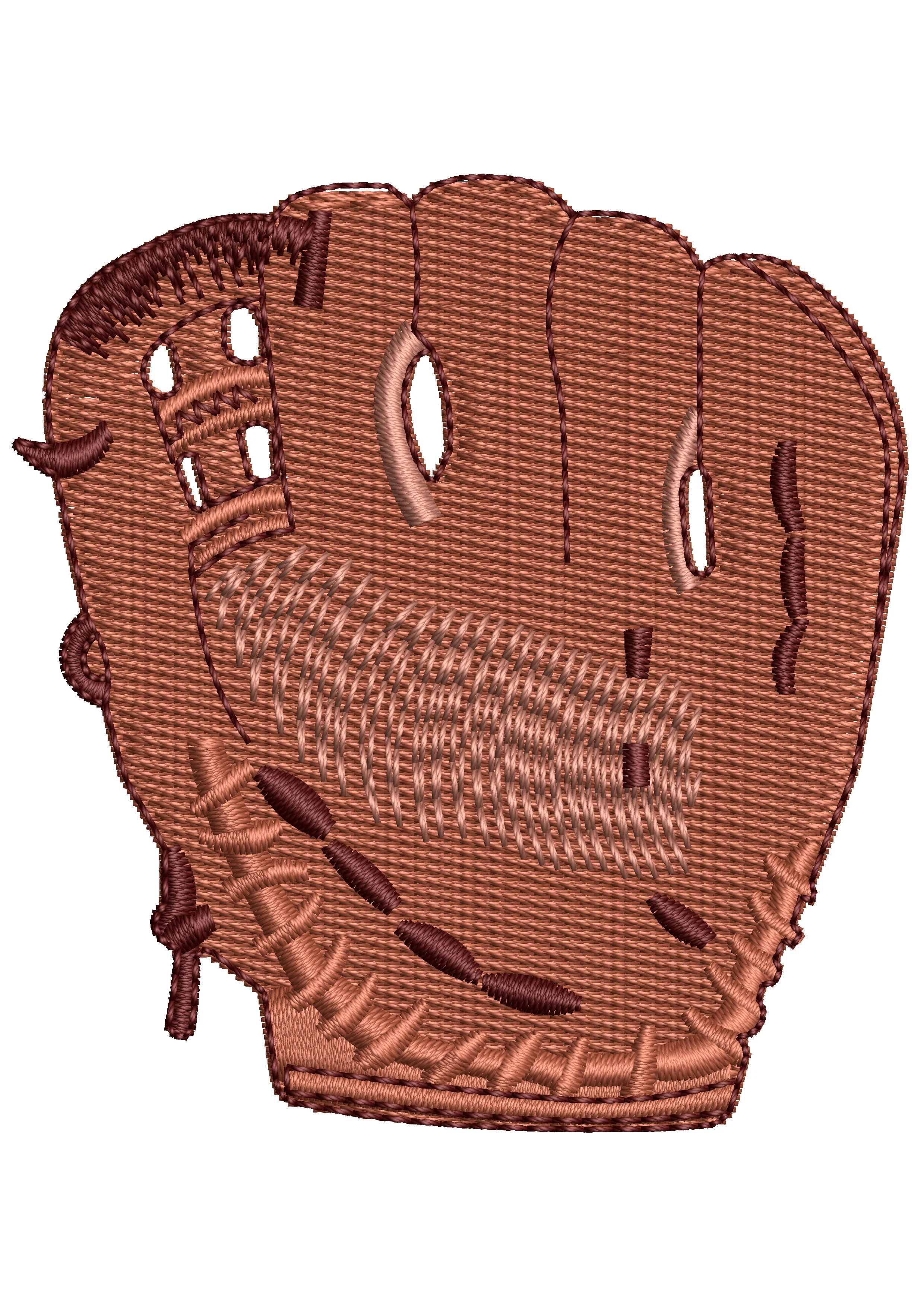 Baseball Glove Embroidery Design