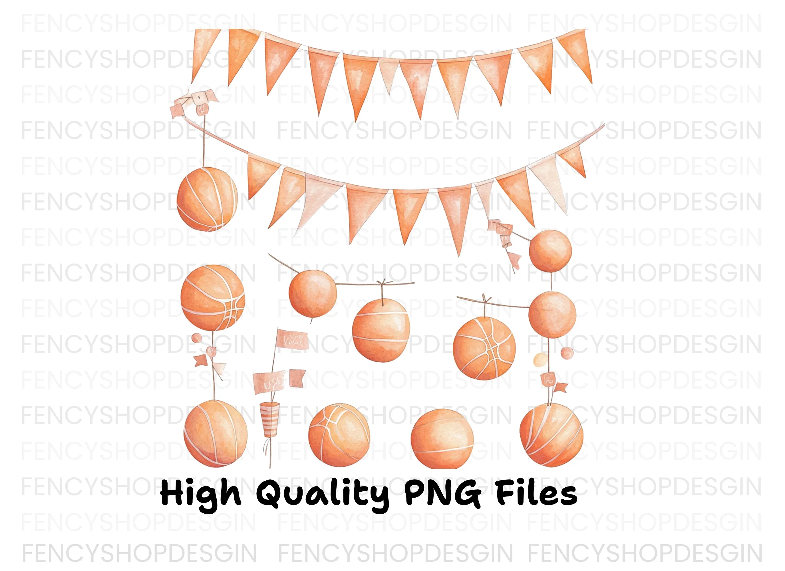 Basketball Birthday Party Clipart Bundle - Image 2